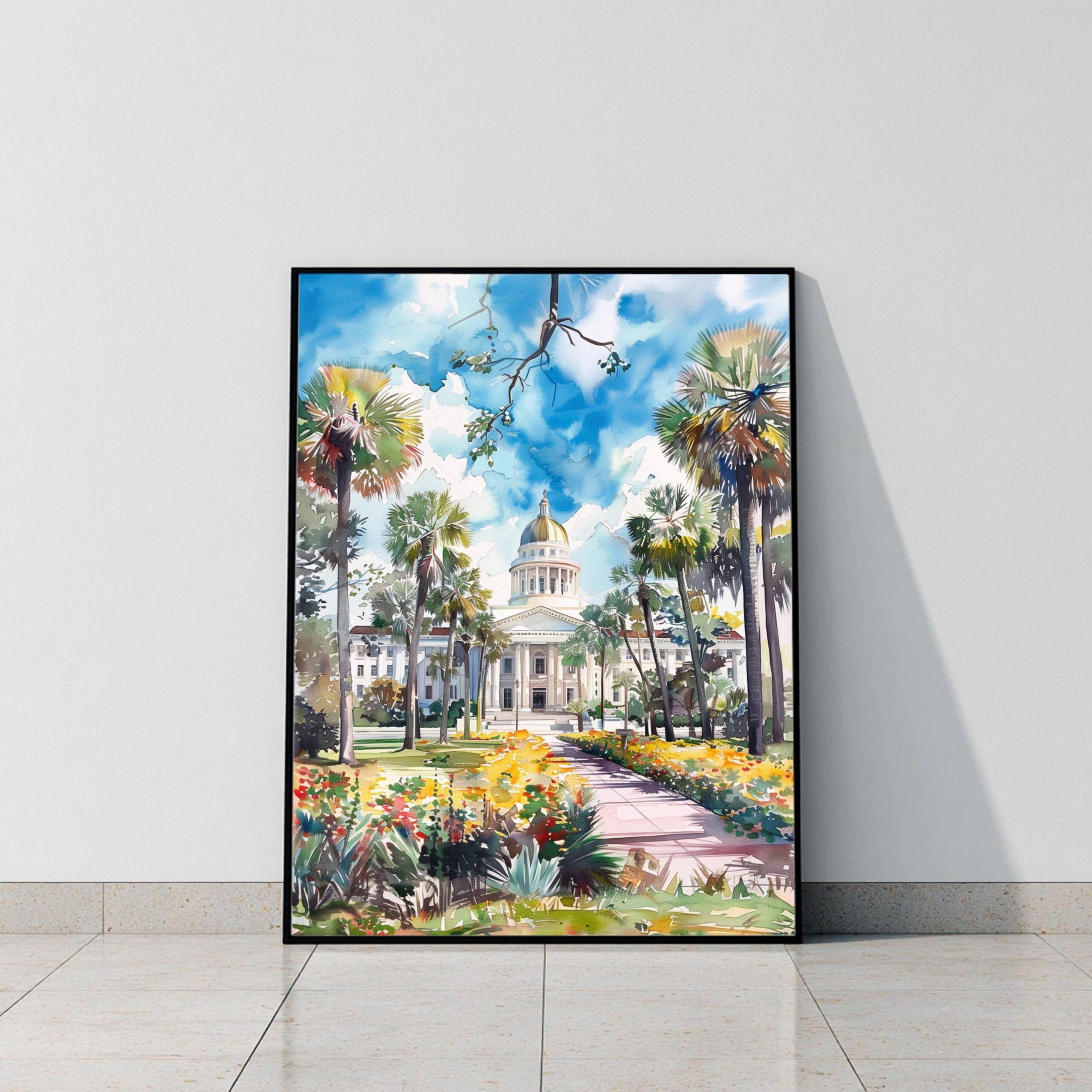 Tallahassee Florida USA Watercolor Print: Travel Art Poster - Image 8