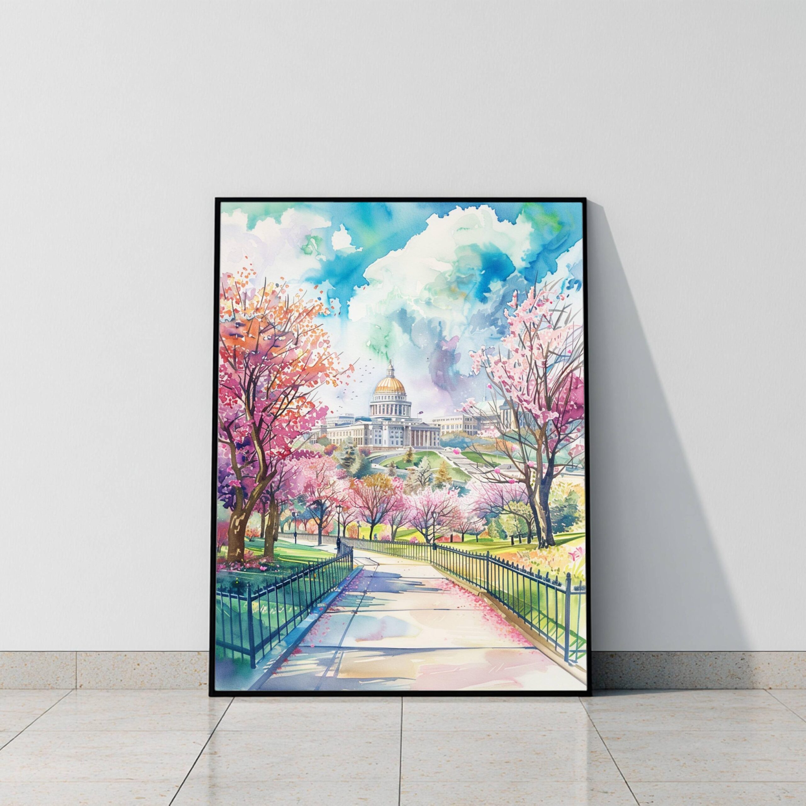 Harrisburg Pennsylvania USA Watercolor Print: Travel Art Poster - Image 8