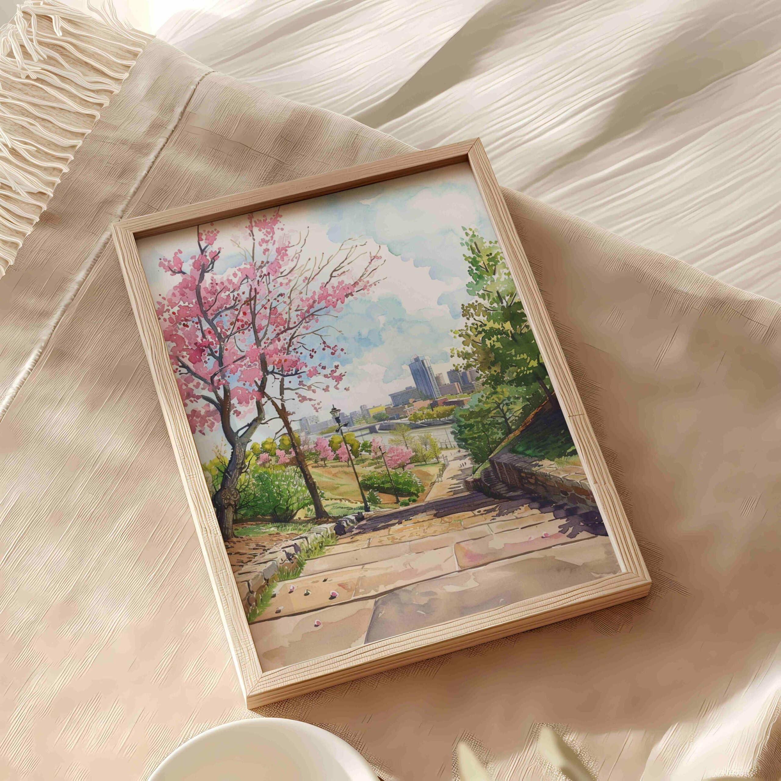 Little Rock Arkansas USA Watercolor: Travel Art Poster - Image 9