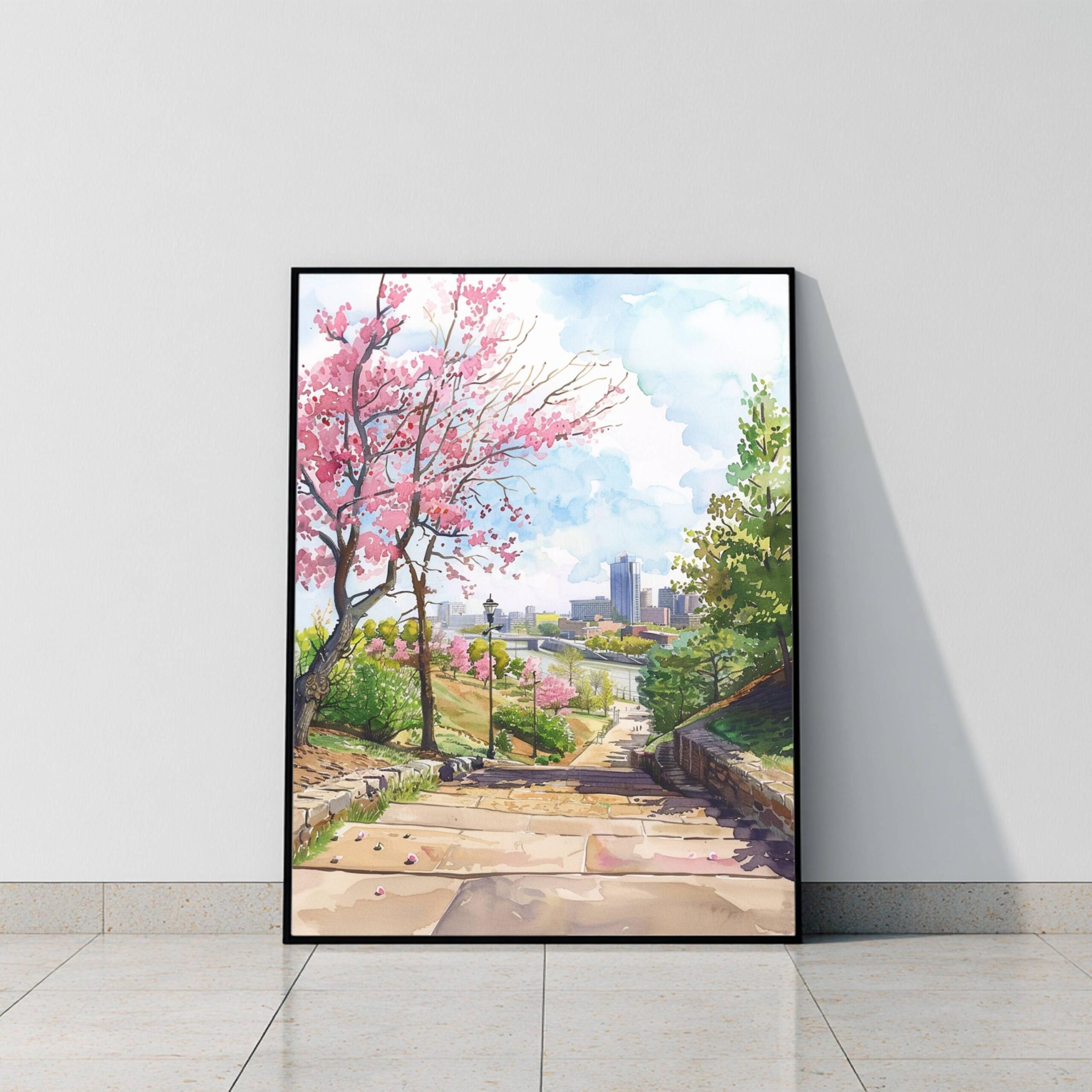 Little Rock Arkansas USA Watercolor: Travel Art Poster - Image 8