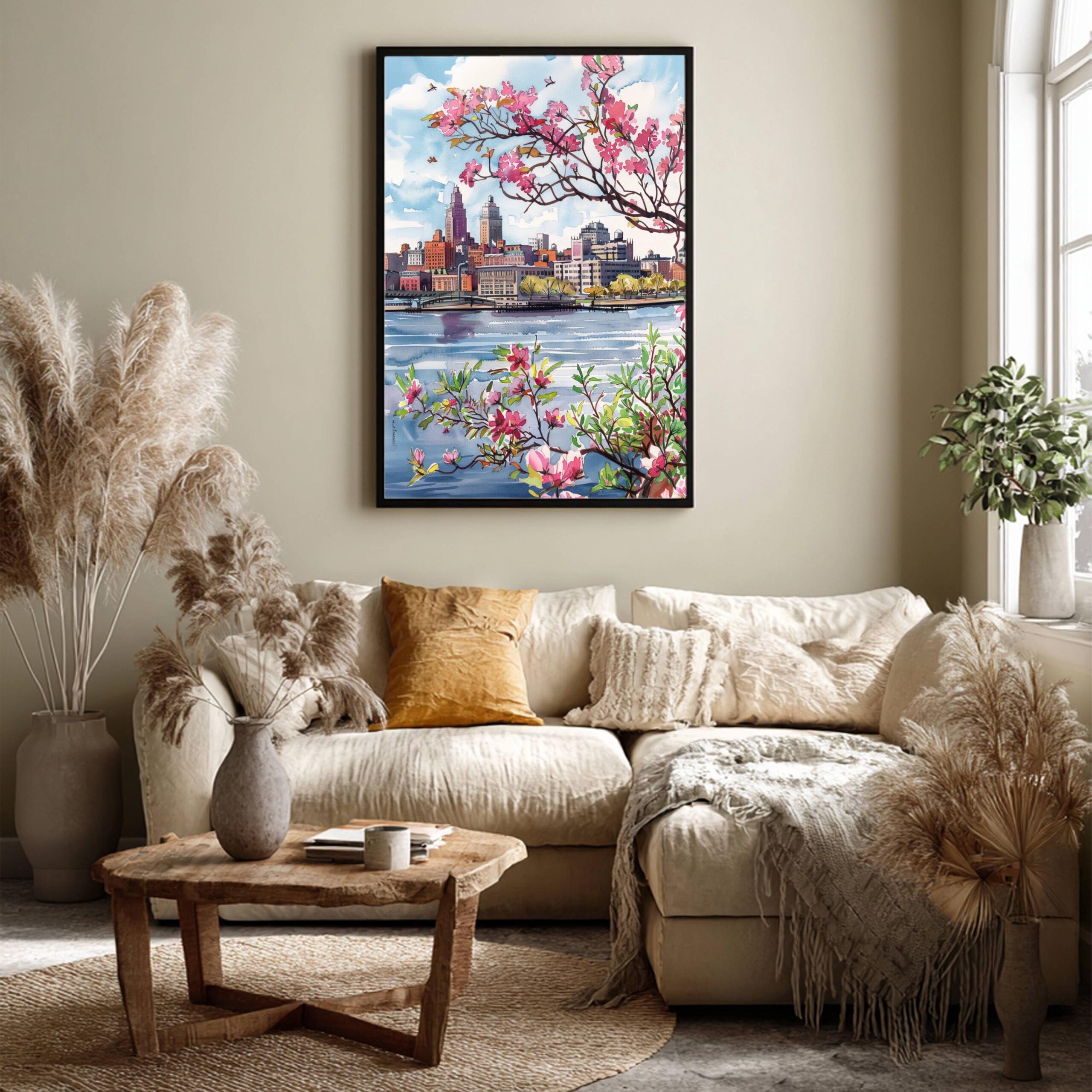 Albany New York USA Watercolor: American Travel Art Poster - Image 7