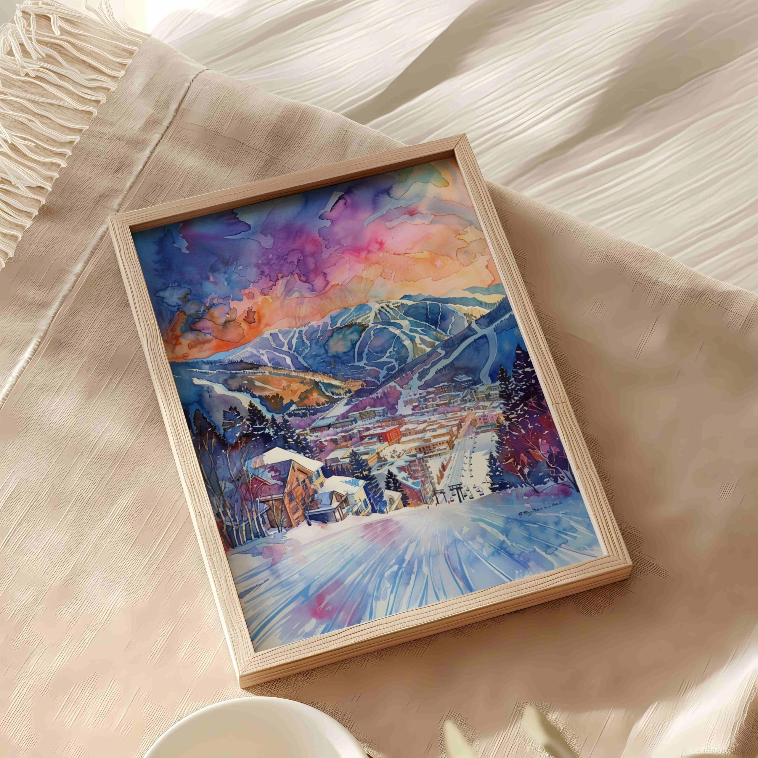 Aspen Colorado USA Watercolor: American Travel Art Poster - Image 9