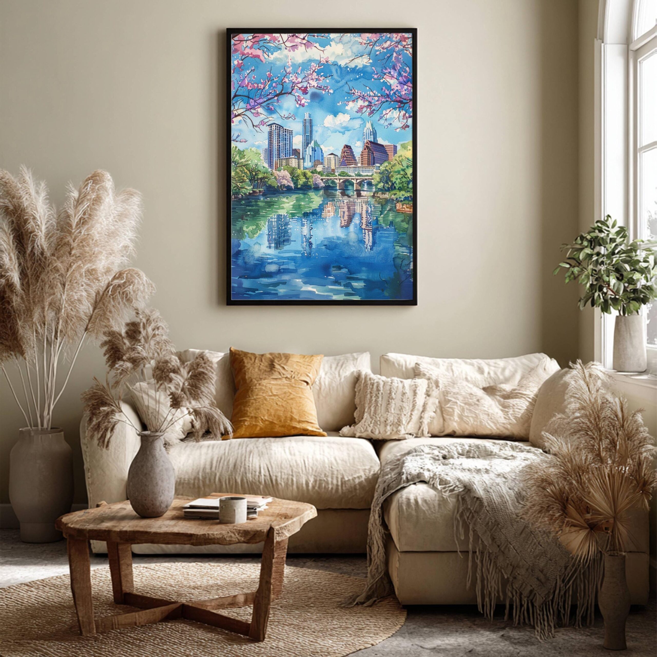 Austin Texas USA Watercolor: American Travel Art Poster - Image 7