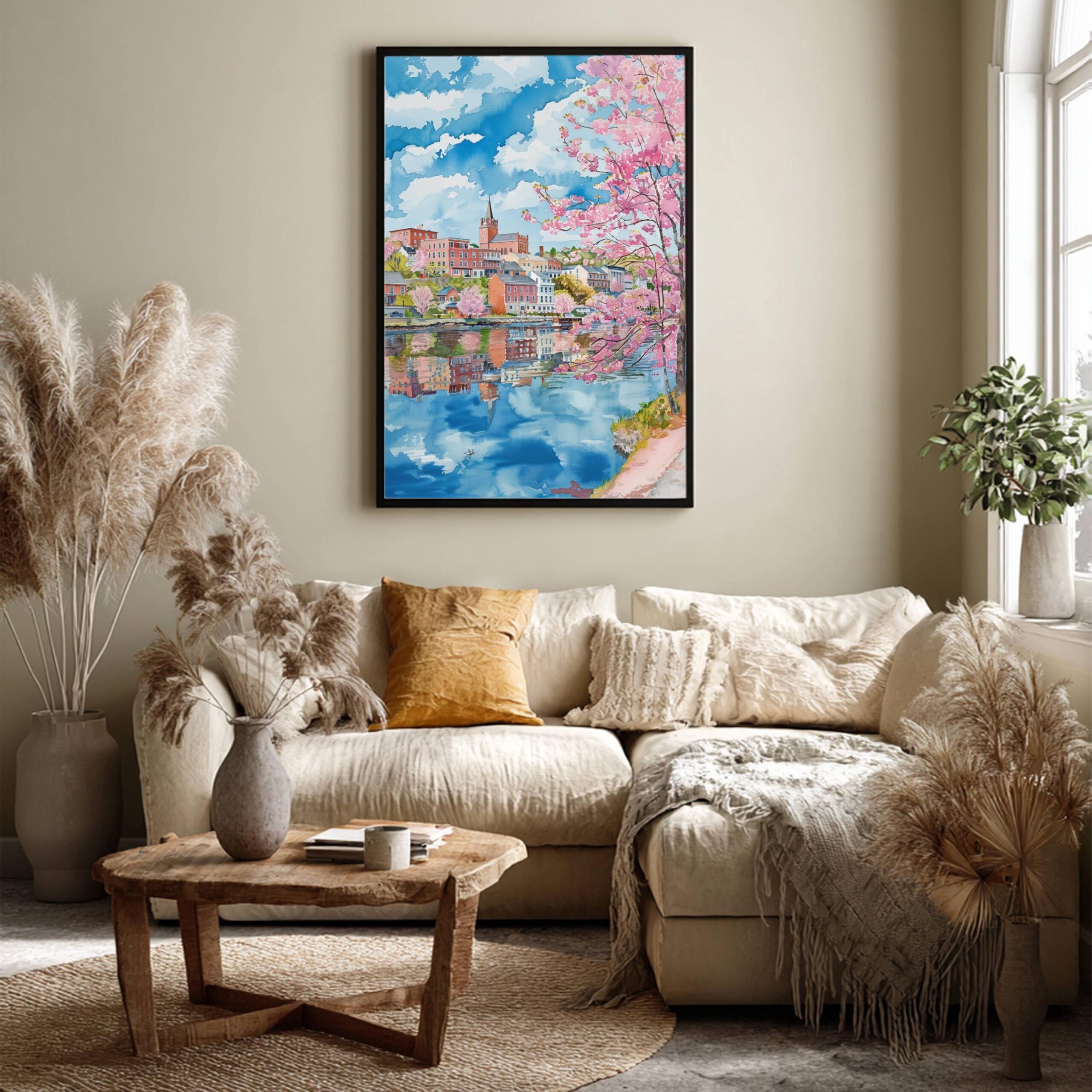 Augusta Maine USA Watercolor: American Travel Art Poster - Image 7