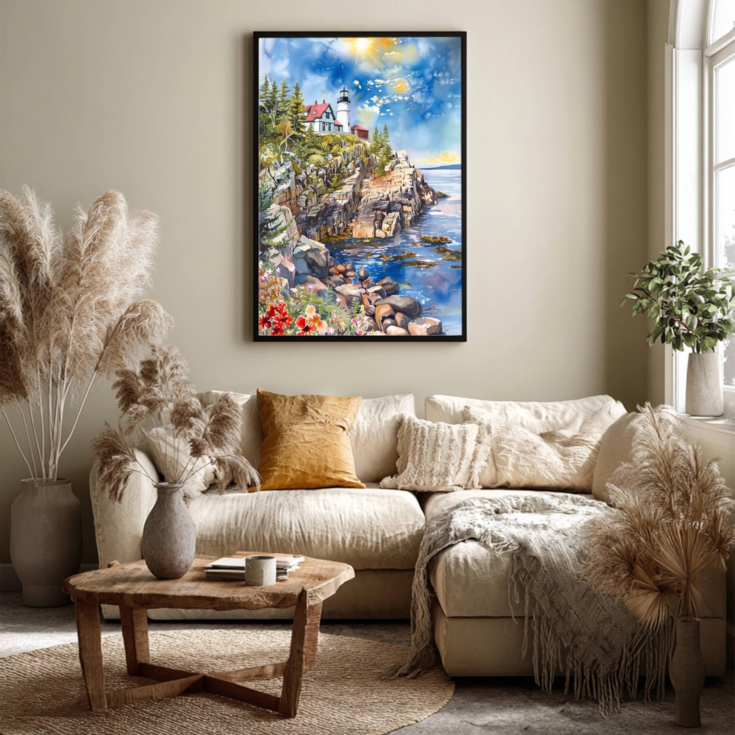 Acadia National Park Maine USA Watercolor: Travel Art Poster - Image 7