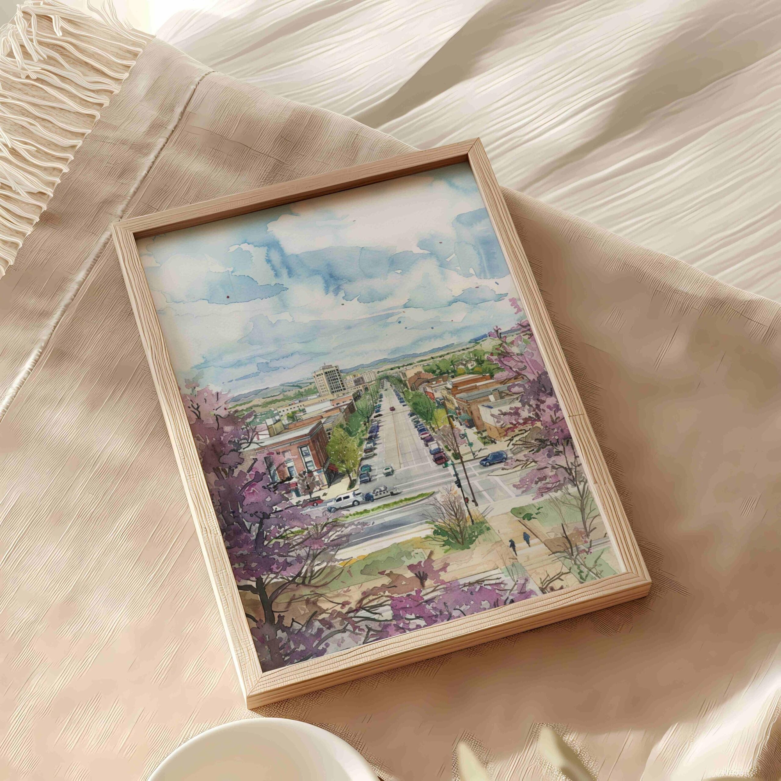 Bismarck North Dakota USA Watercolor: American Travel Art Poster - Image 9