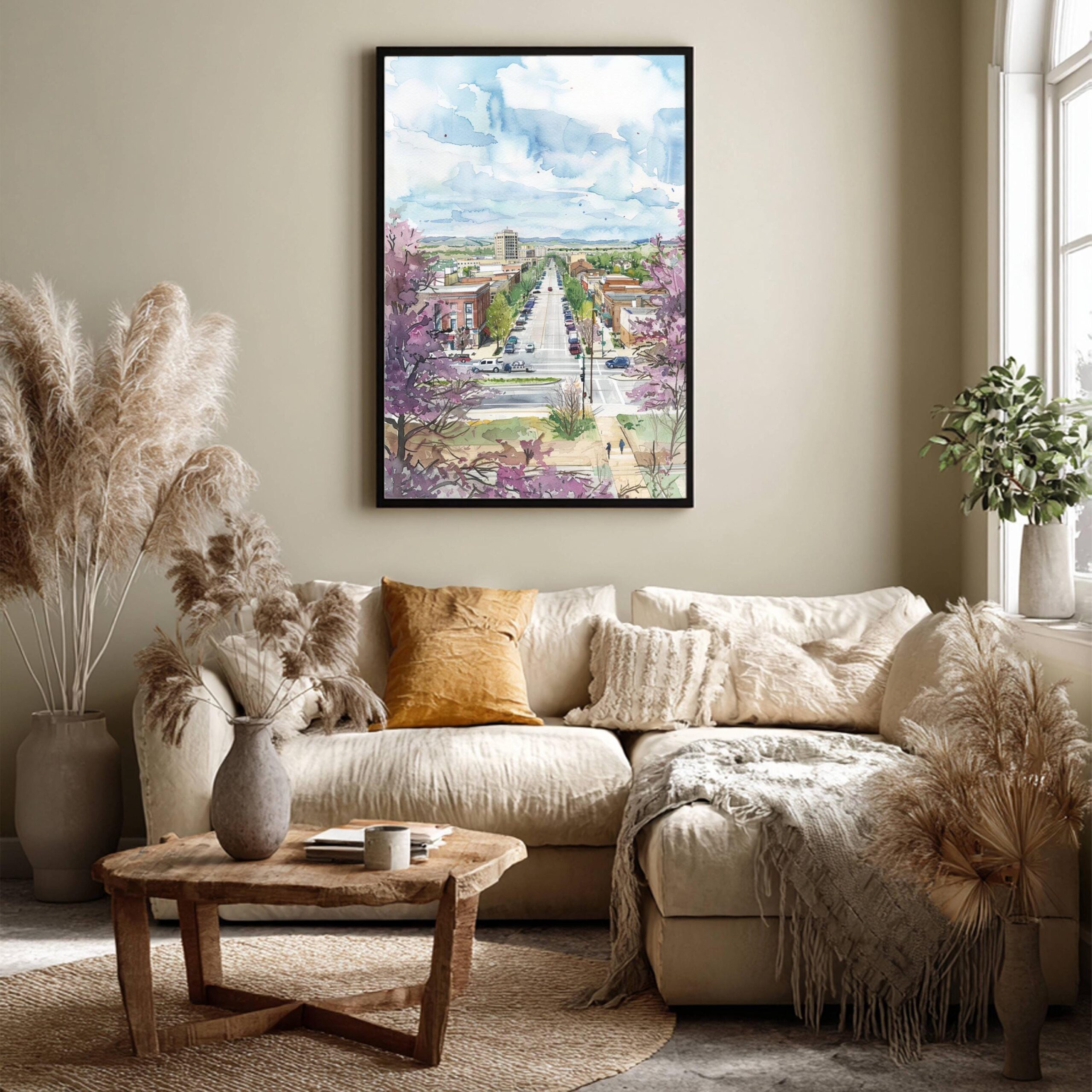 Bismarck North Dakota USA Watercolor: American Travel Art Poster - Image 7