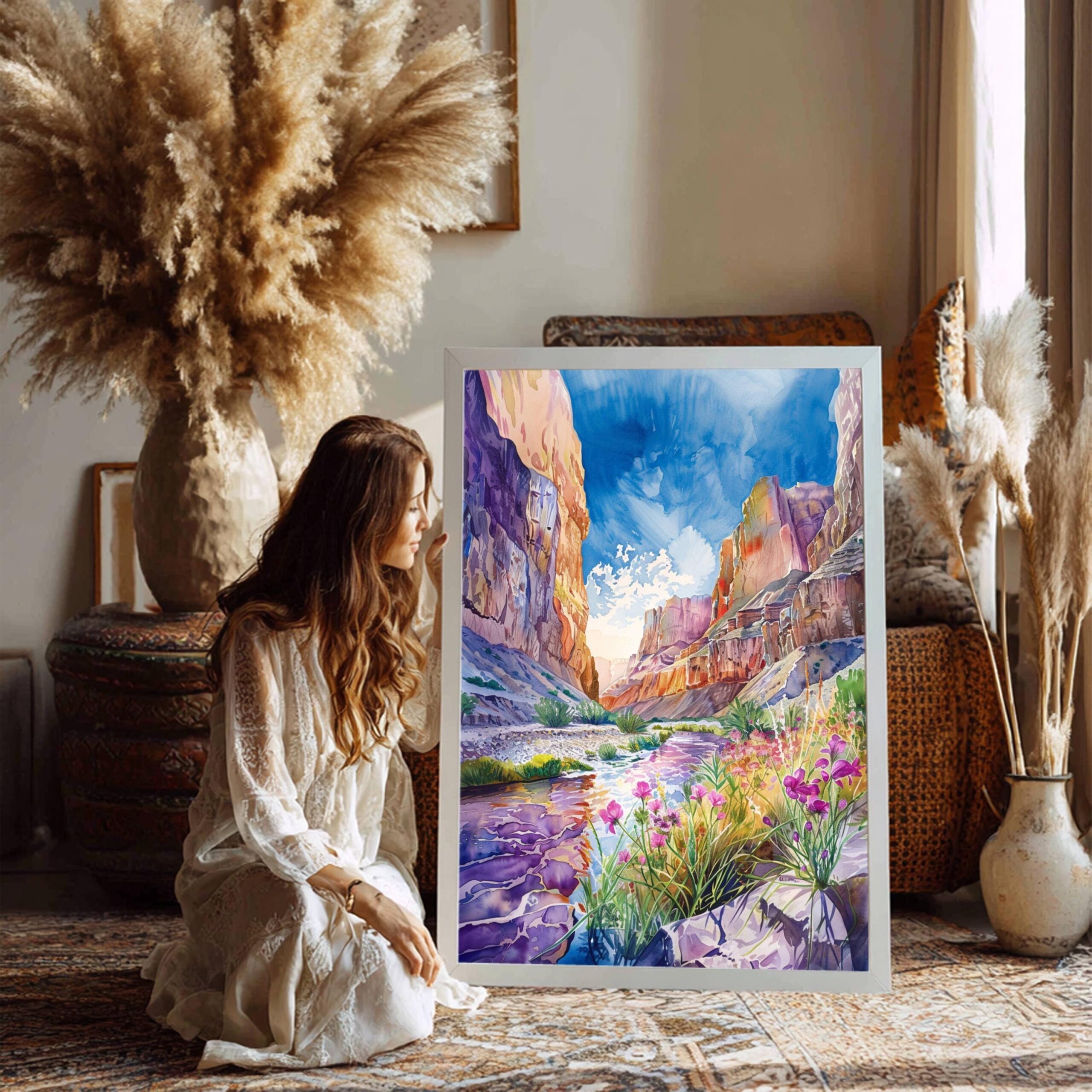 Big Bend National Park Texas USA Watercolor: Travel Art Poster - Image 3