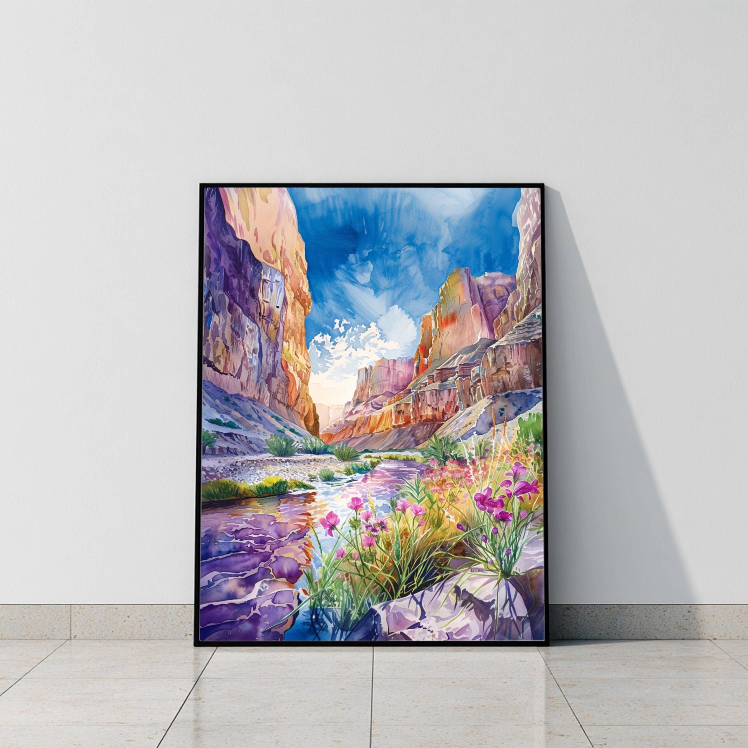 Big Bend National Park Texas USA Watercolor: Travel Art Poster - Image 9