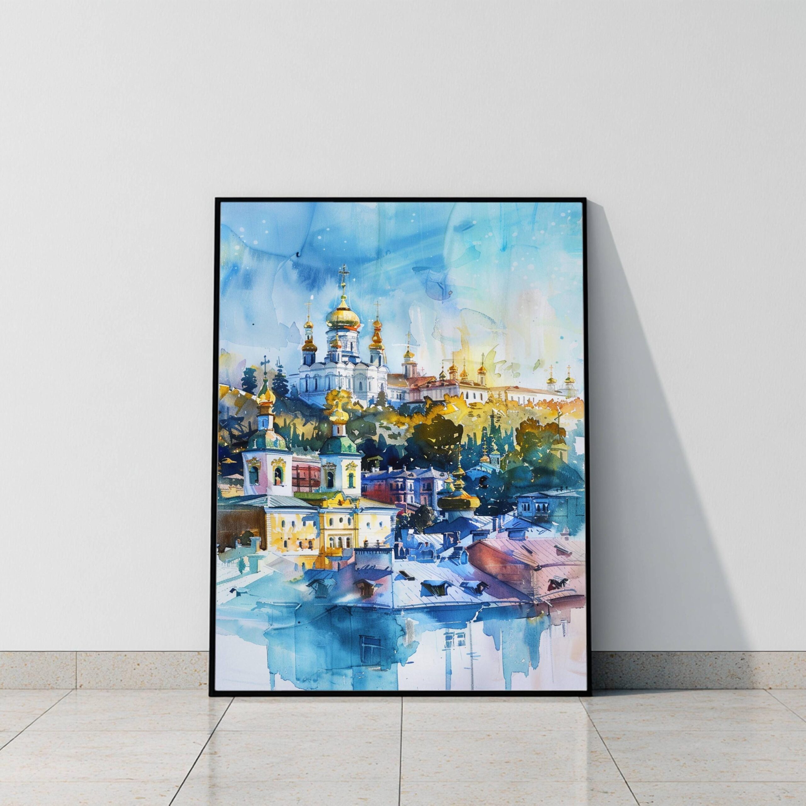 Kyiv-Pechersk Lavra Ukraine Europe Watercolor Print: Travel Art Poster - Image 8