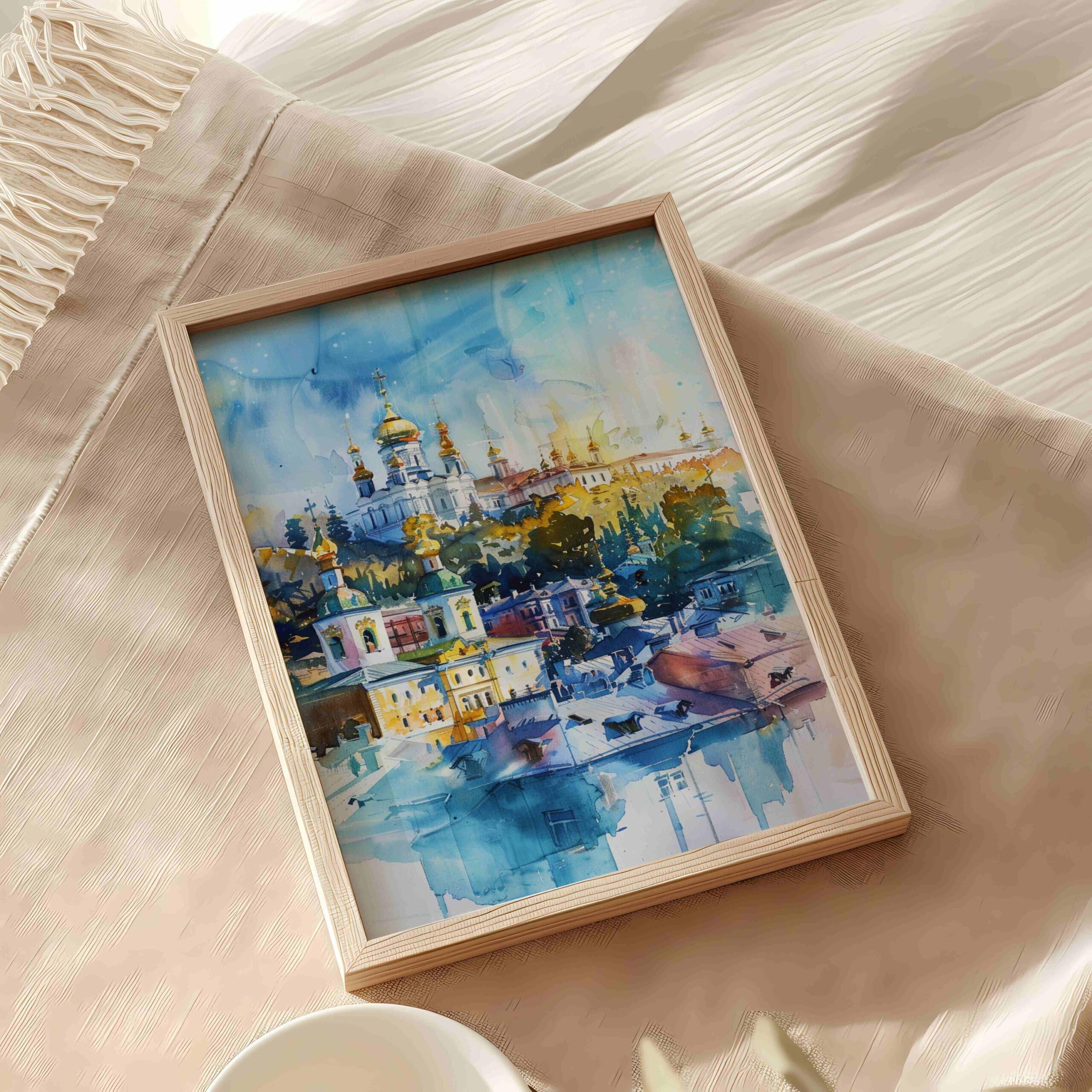 Kyiv-Pechersk Lavra Ukraine Europe Watercolor Print: Travel Art Poster - Image 9