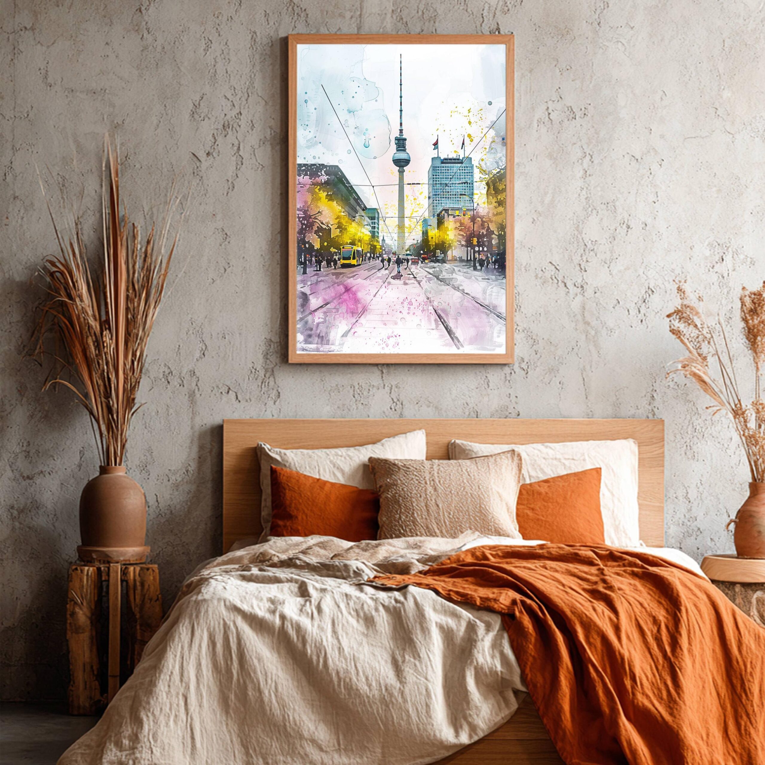 Alexander Platz Berlin Germany Watercolor: German Travel Art Poster - Image 6