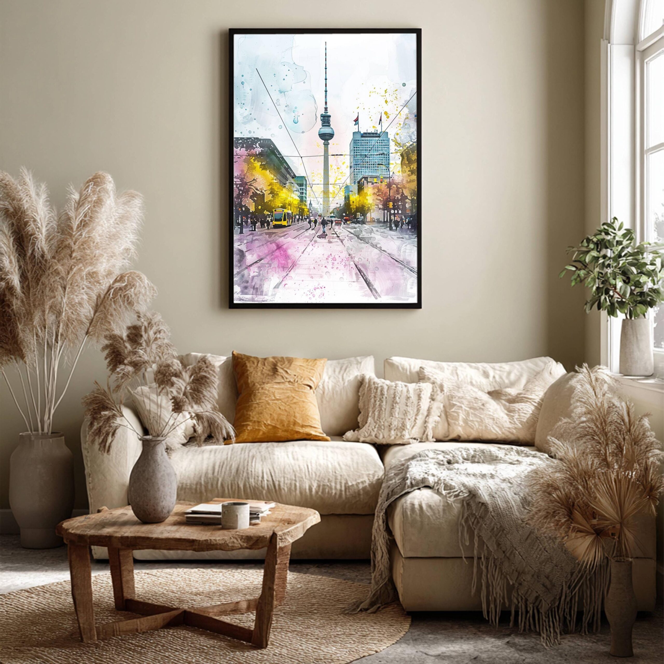 Alexander Platz Berlin Germany Watercolor: German Travel Art Poster - Image 7