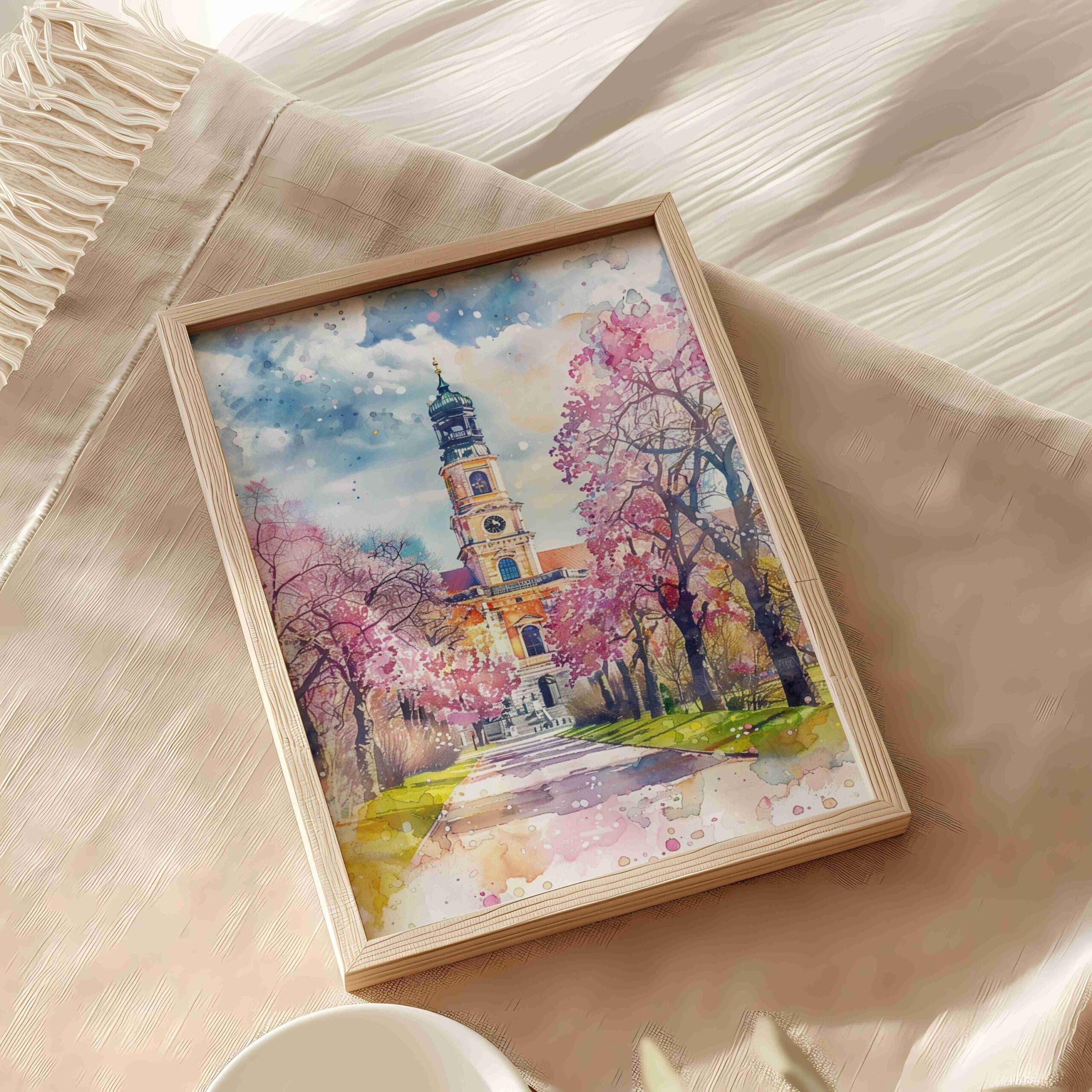 Berlin Charlottenburg Palace Germany Watercolor: Travel Art Poster - Image 9