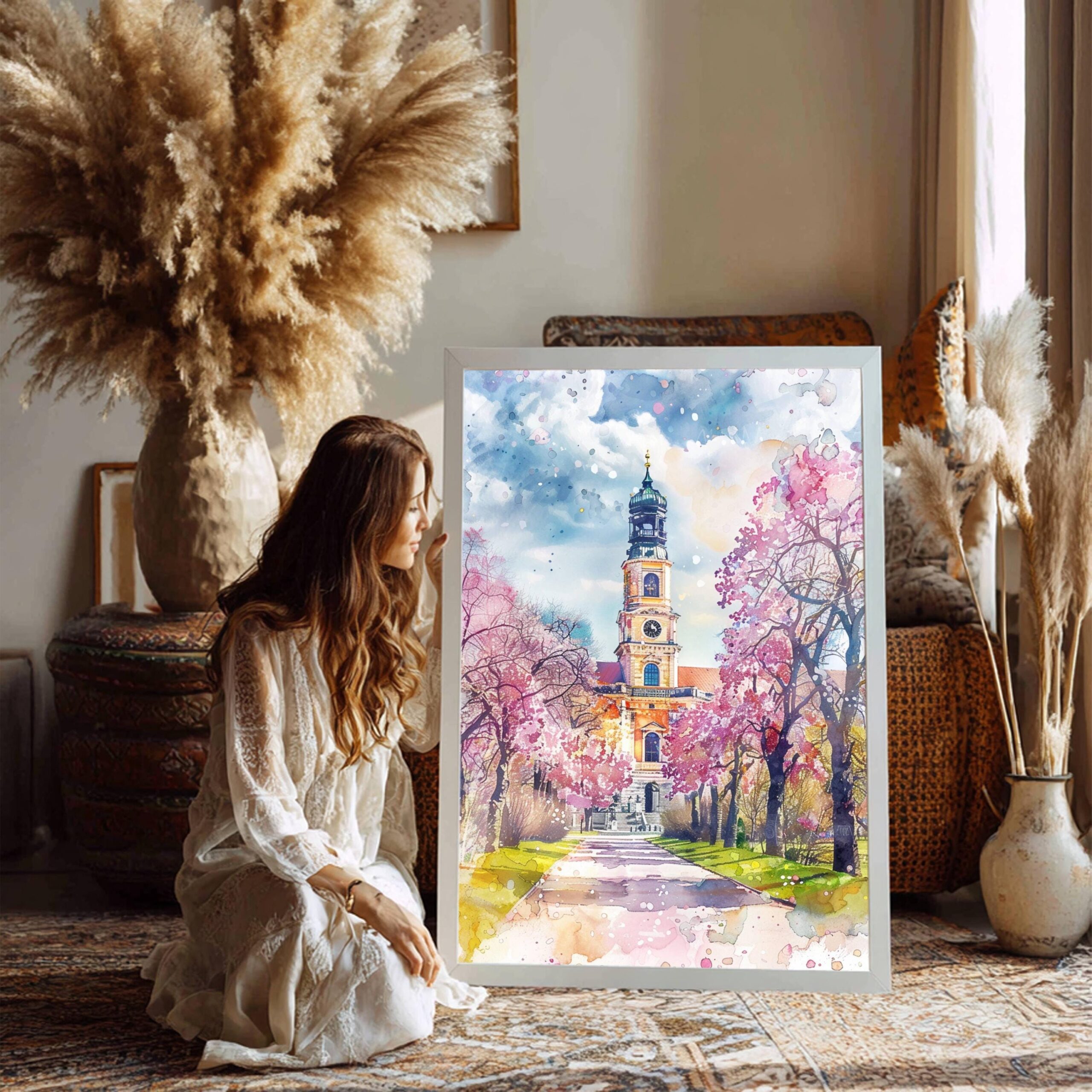 Berlin Charlottenburg Palace Germany Watercolor: Travel Art Poster - Image 3