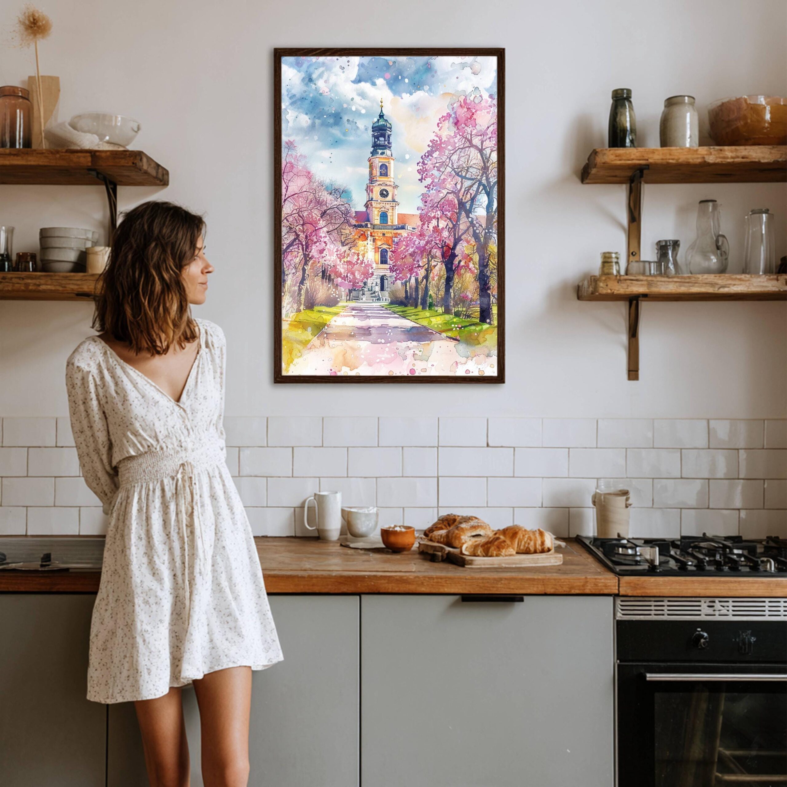 Berlin Charlottenburg Palace Germany Watercolor: Travel Art Poster - Image 4