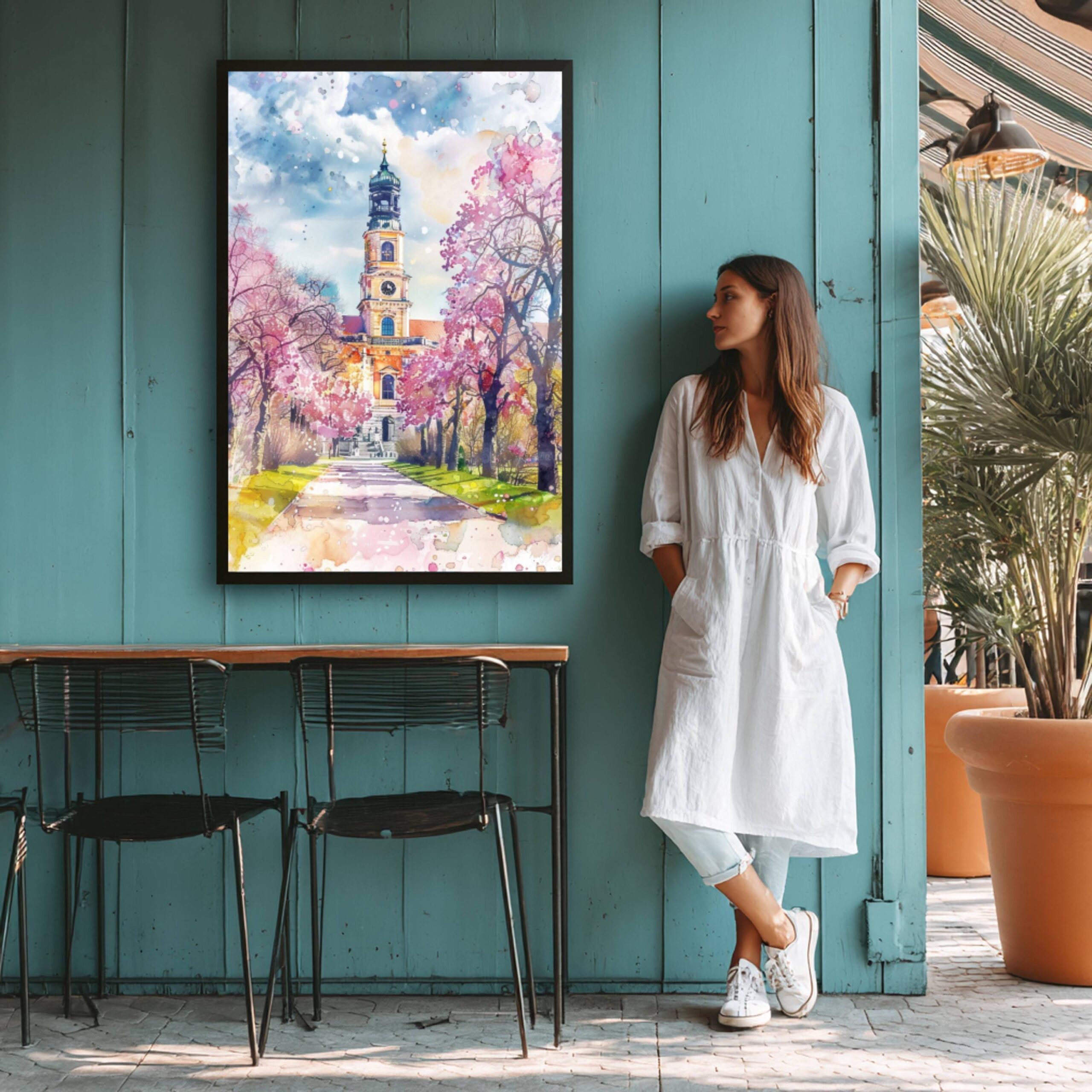 Berlin Charlottenburg Palace Germany Watercolor: Travel Art Poster - Image 5