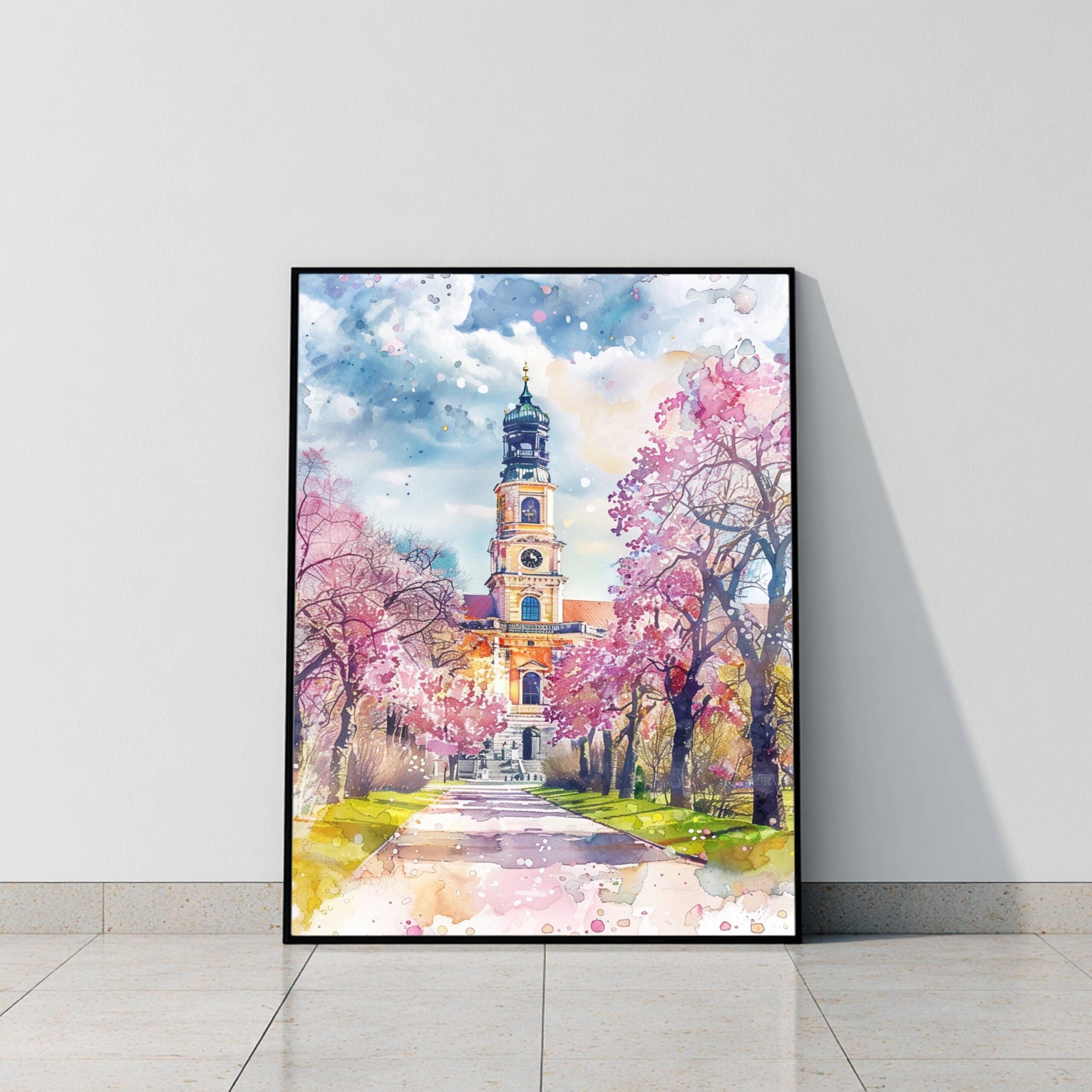 Berlin Charlottenburg Palace Germany Watercolor: Travel Art Poster - Image 8