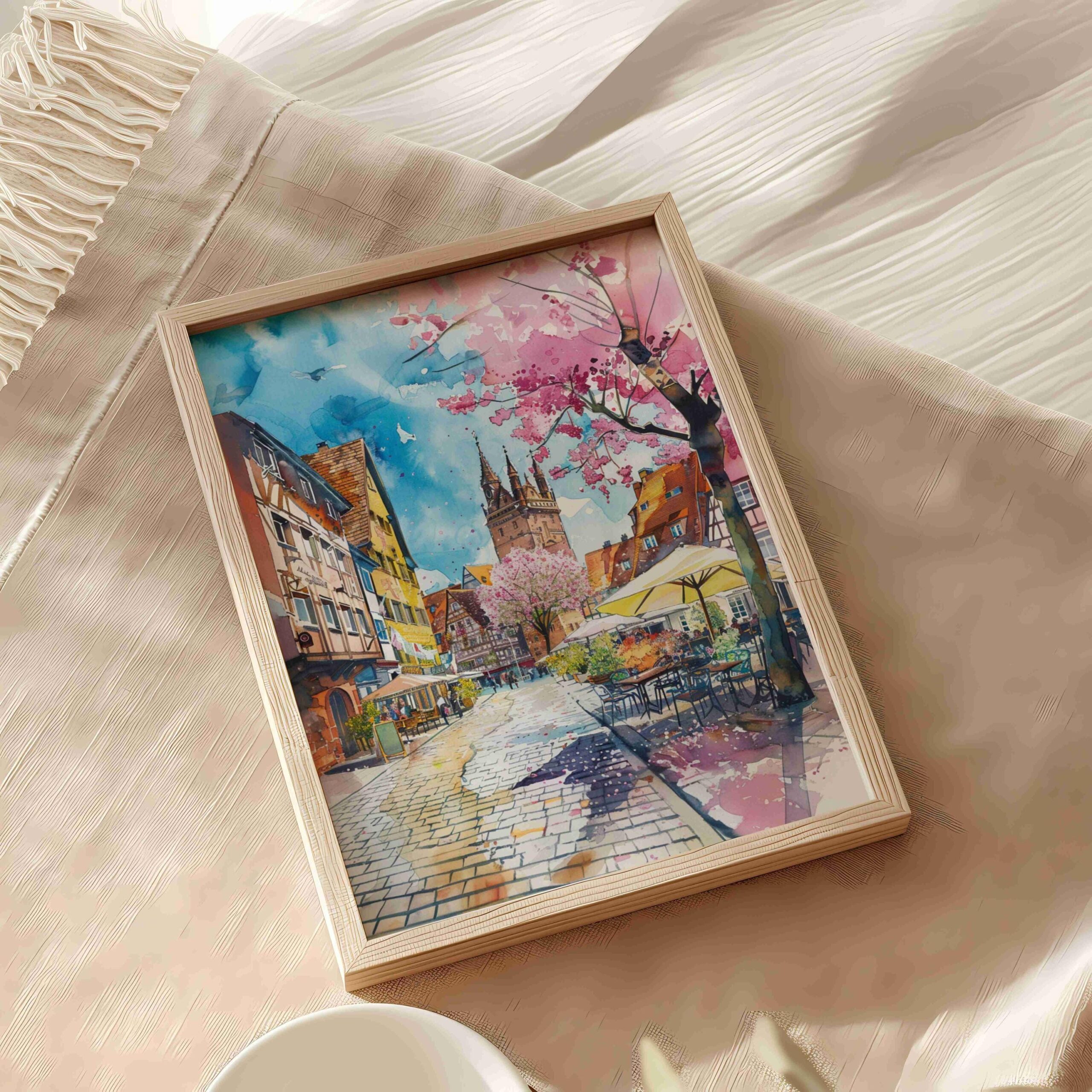 Nuremberg Germany Europe Watercolor: Travel Art Poster - Image 9