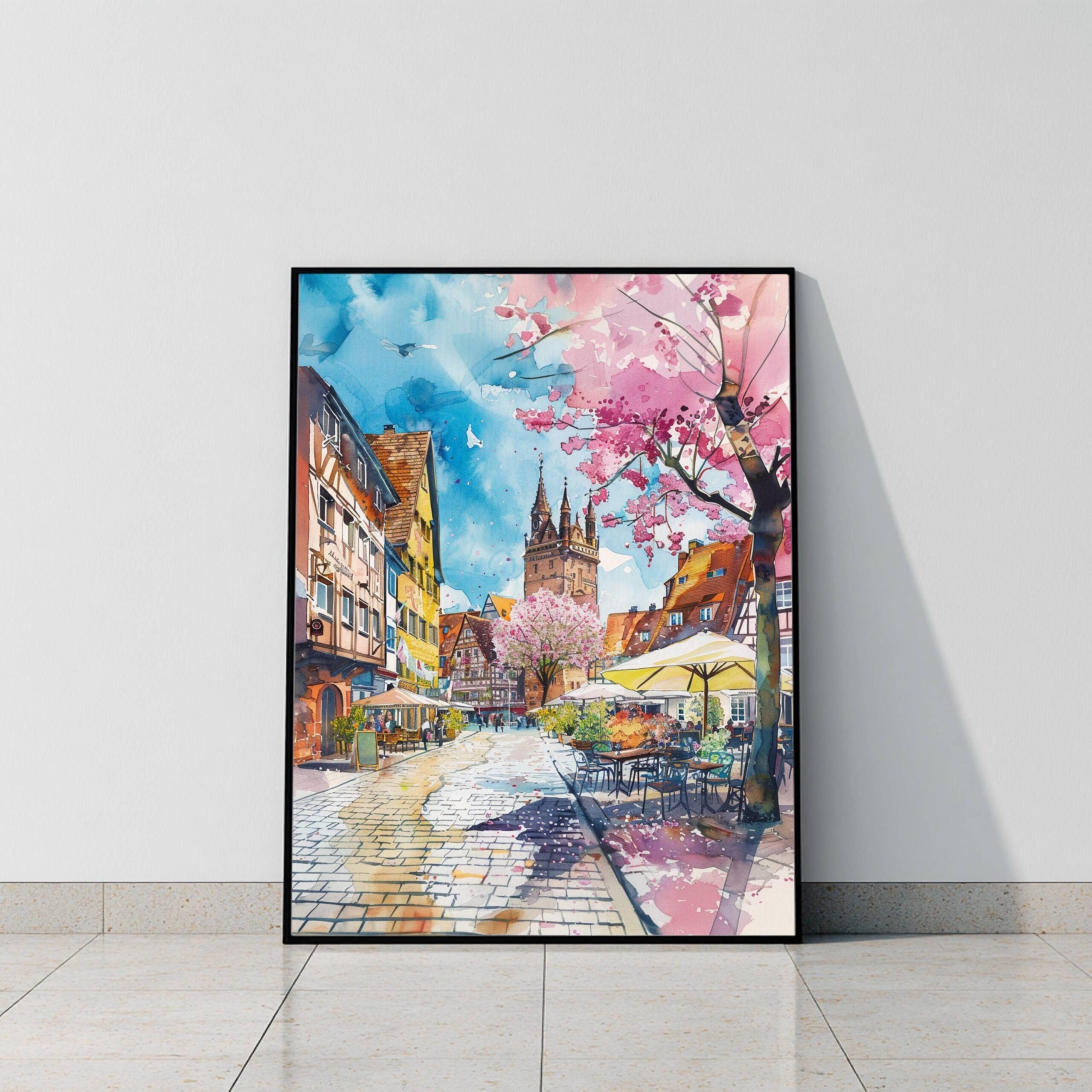 Nuremberg Germany Europe Watercolor: Travel Art Poster - Image 8