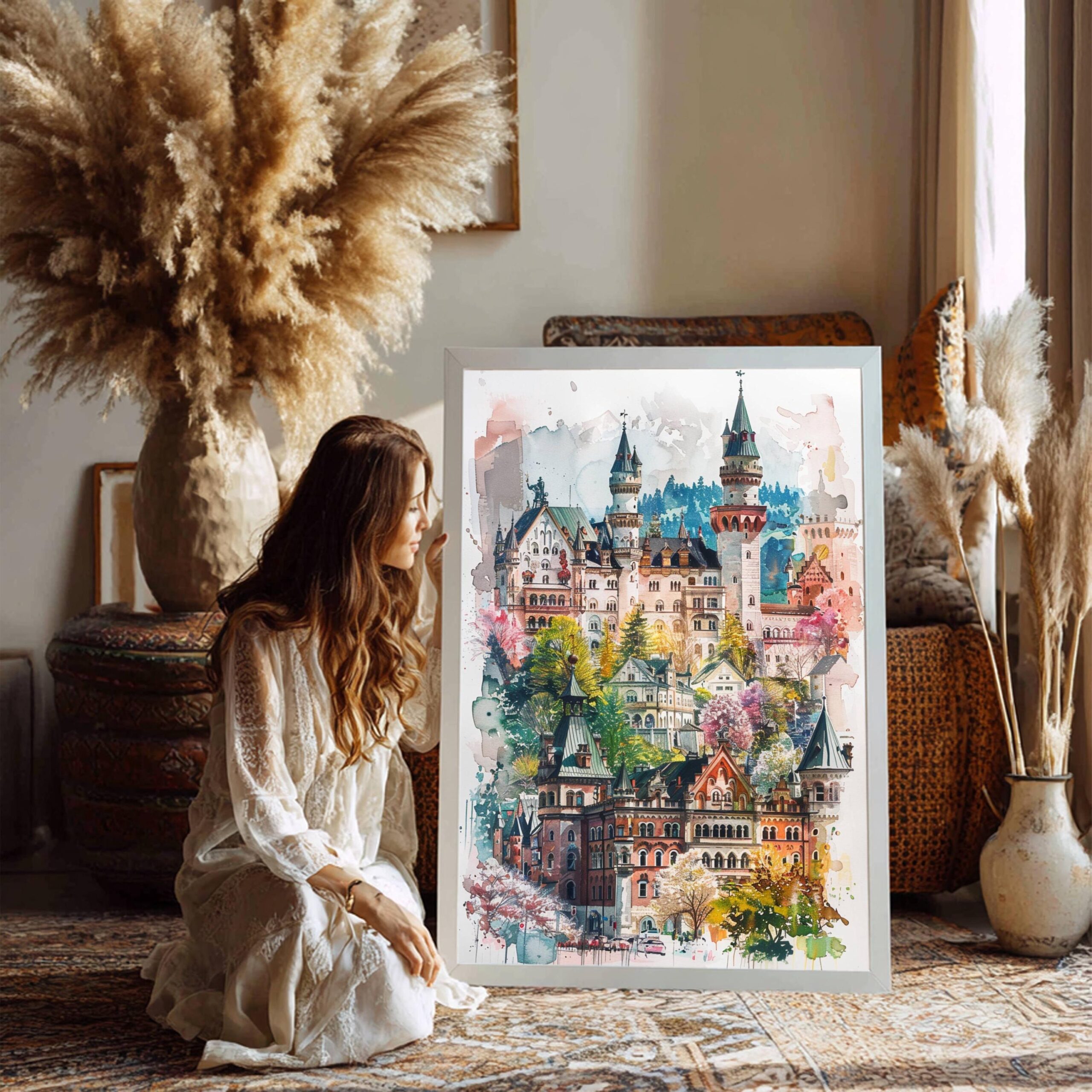 Germany Europe Watercolor: Travel Art Poster - Image 3