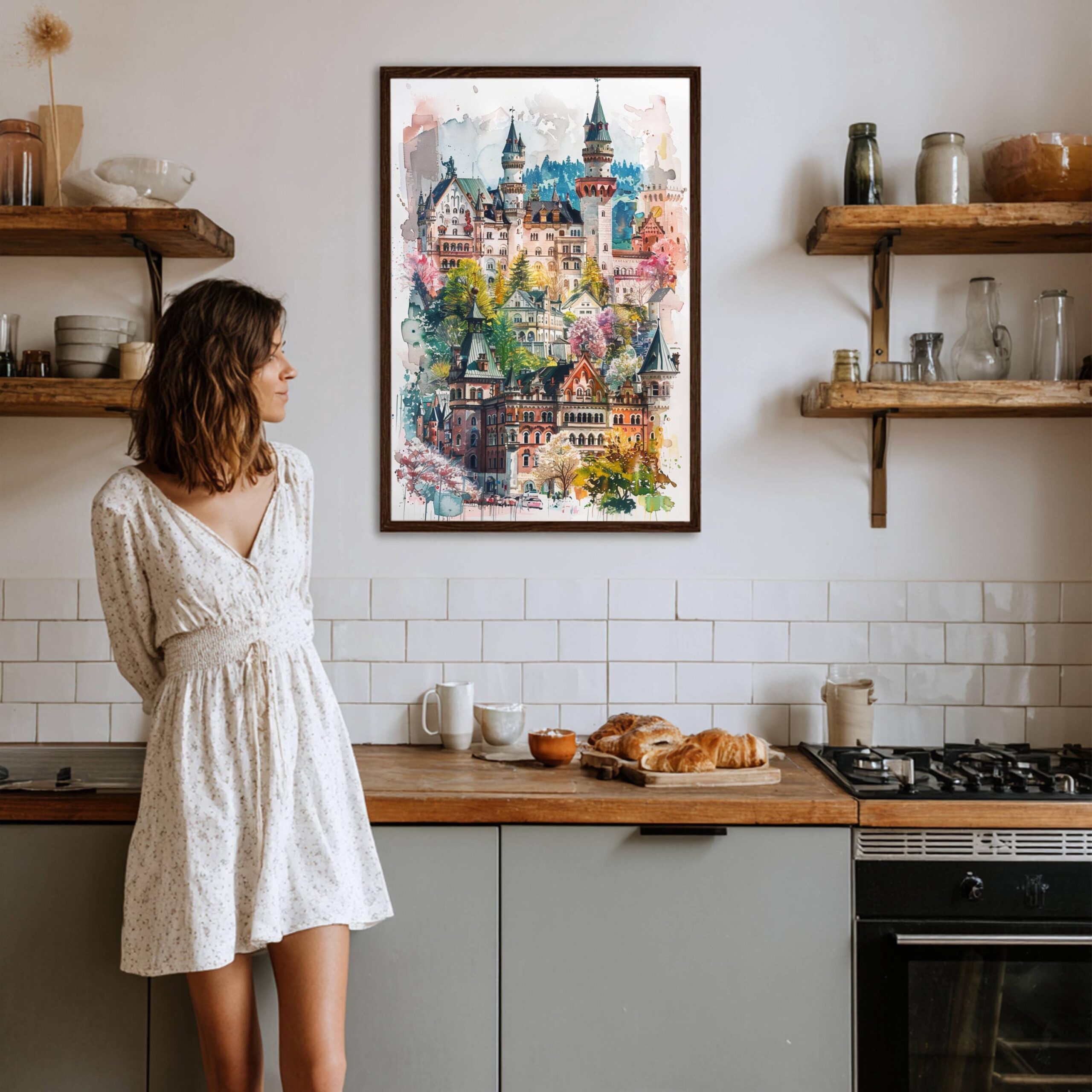 Germany Europe Watercolor: Travel Art Poster - Image 4