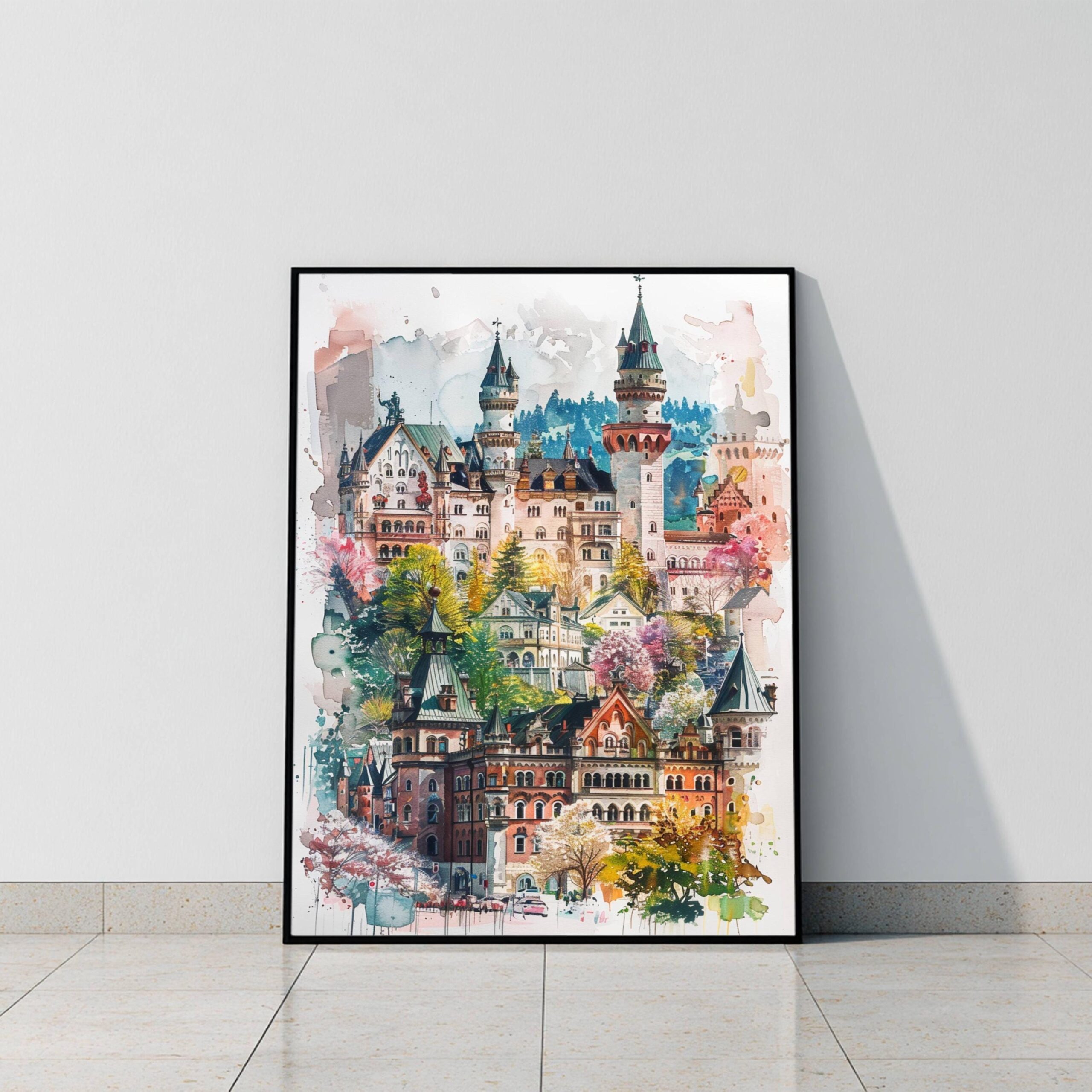 Germany Europe Watercolor: Travel Art Poster - Image 8