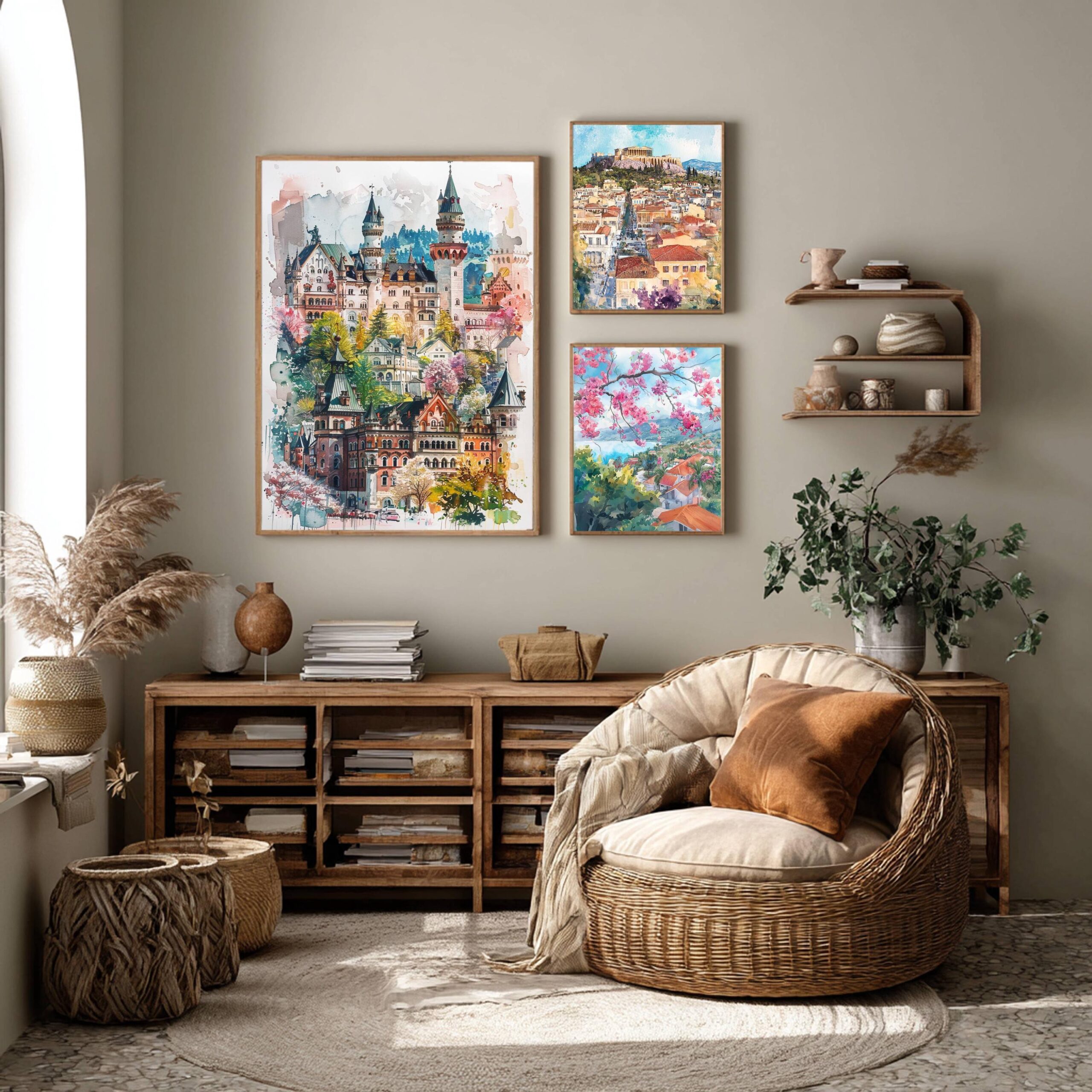 Germany Europe Watercolor: Travel Art Poster - Image 2