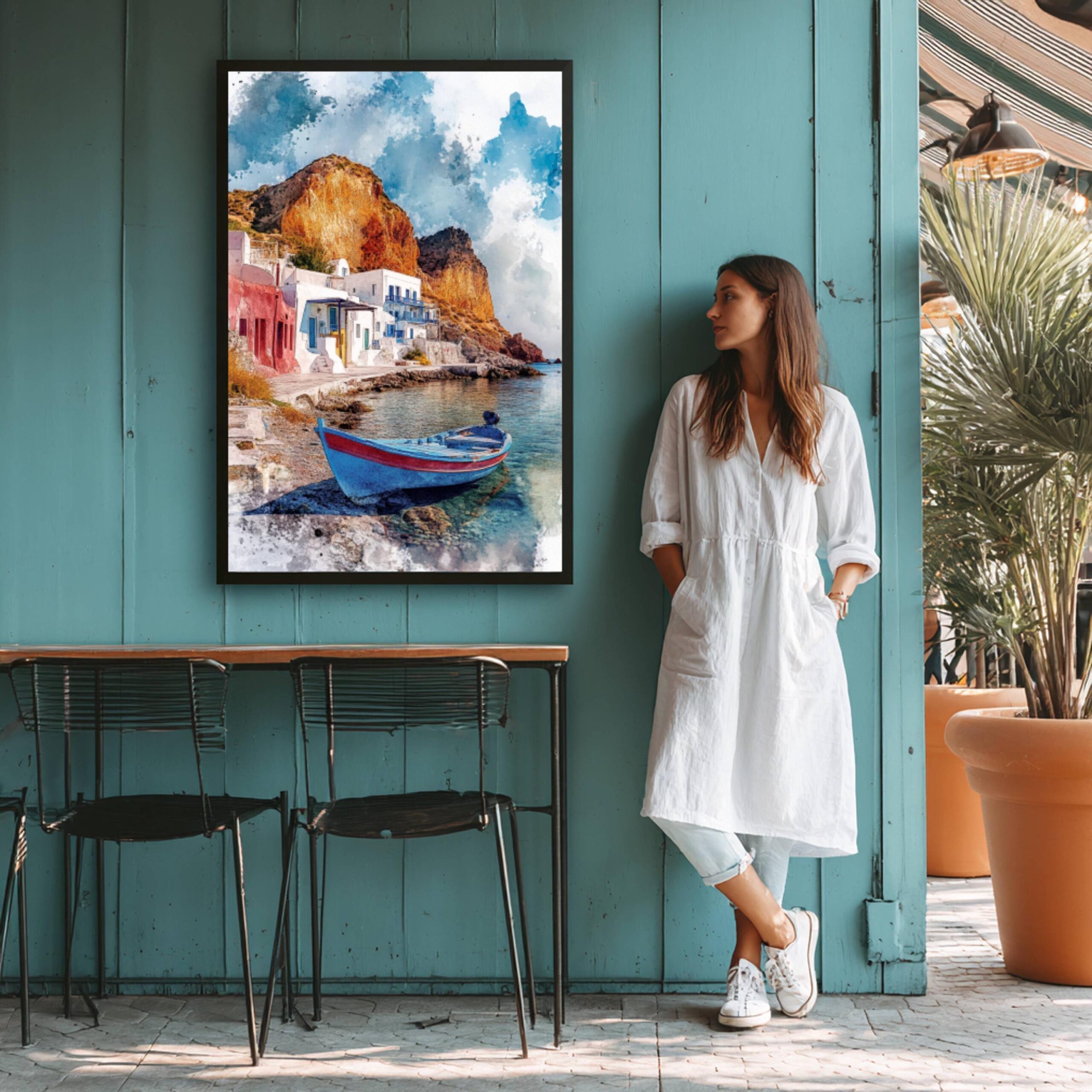 Milos Island Greece Watercolor: Travel Art Poster - Image 5