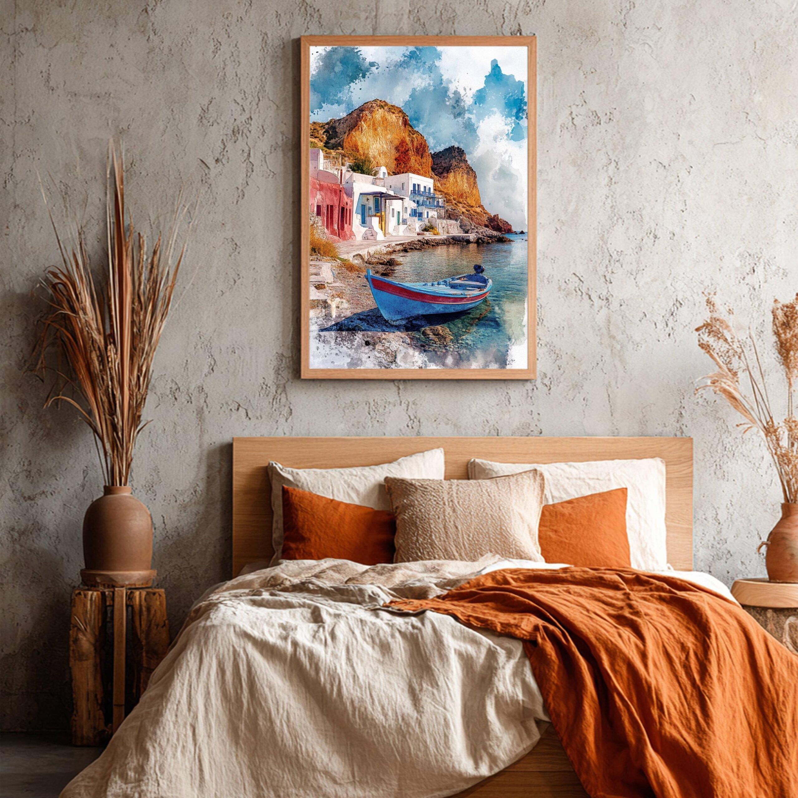 Milos Island Greece Watercolor: Travel Art Poster - Image 6