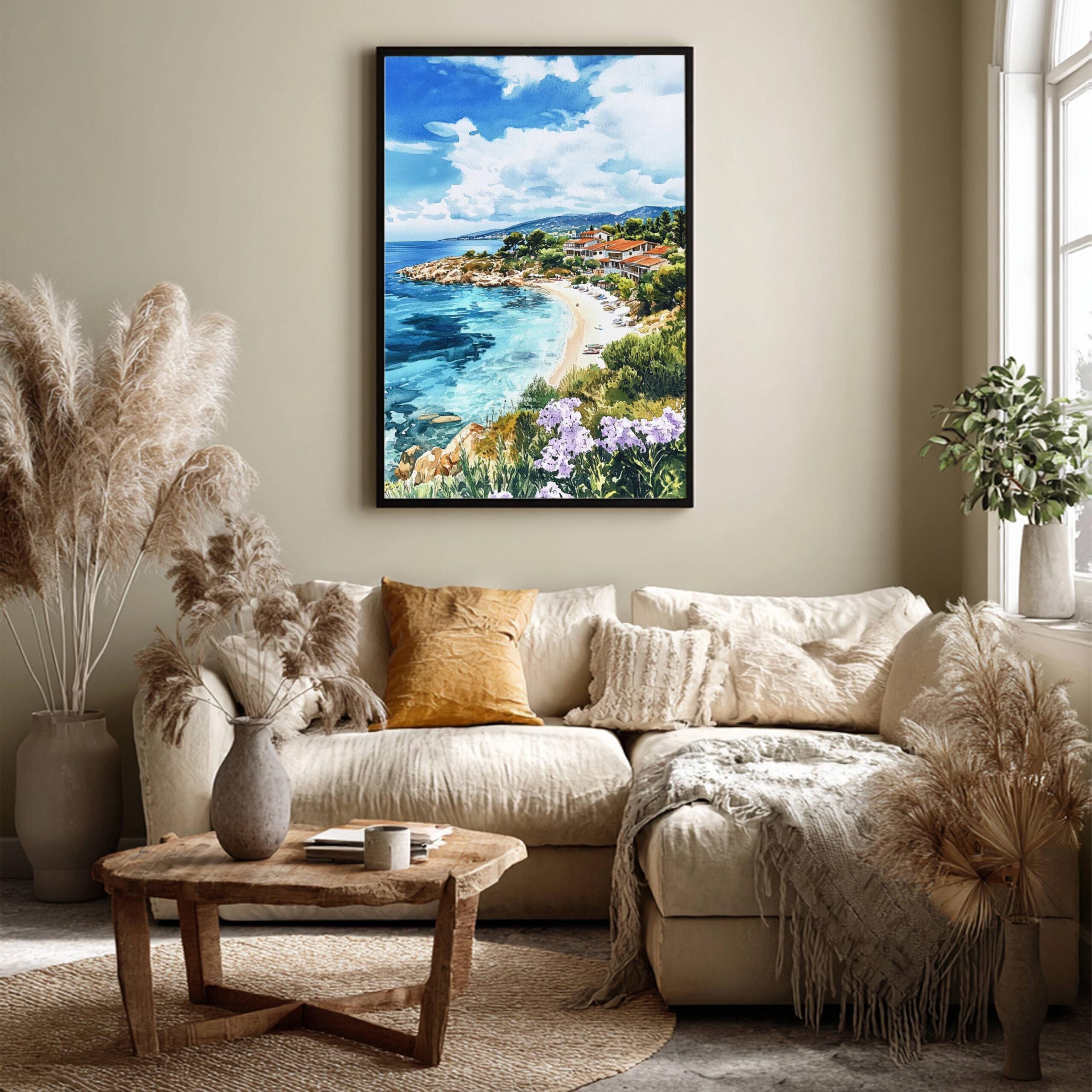 Halkidiki Peninsula Greece Watercolor: Travel Art Poster - Image 7