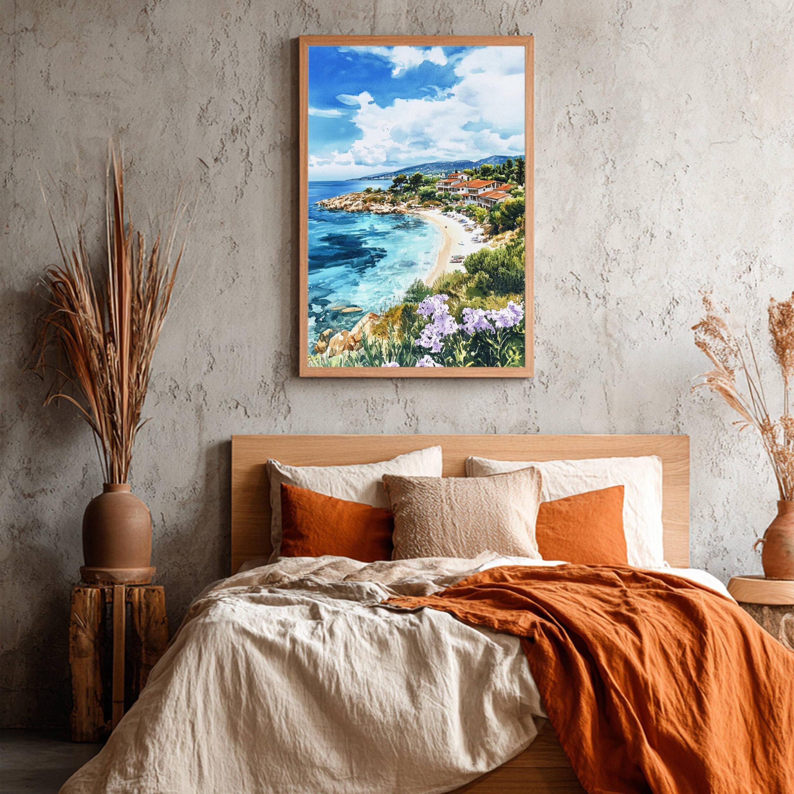 Halkidiki Peninsula Greece Watercolor: Travel Art Poster - Image 6