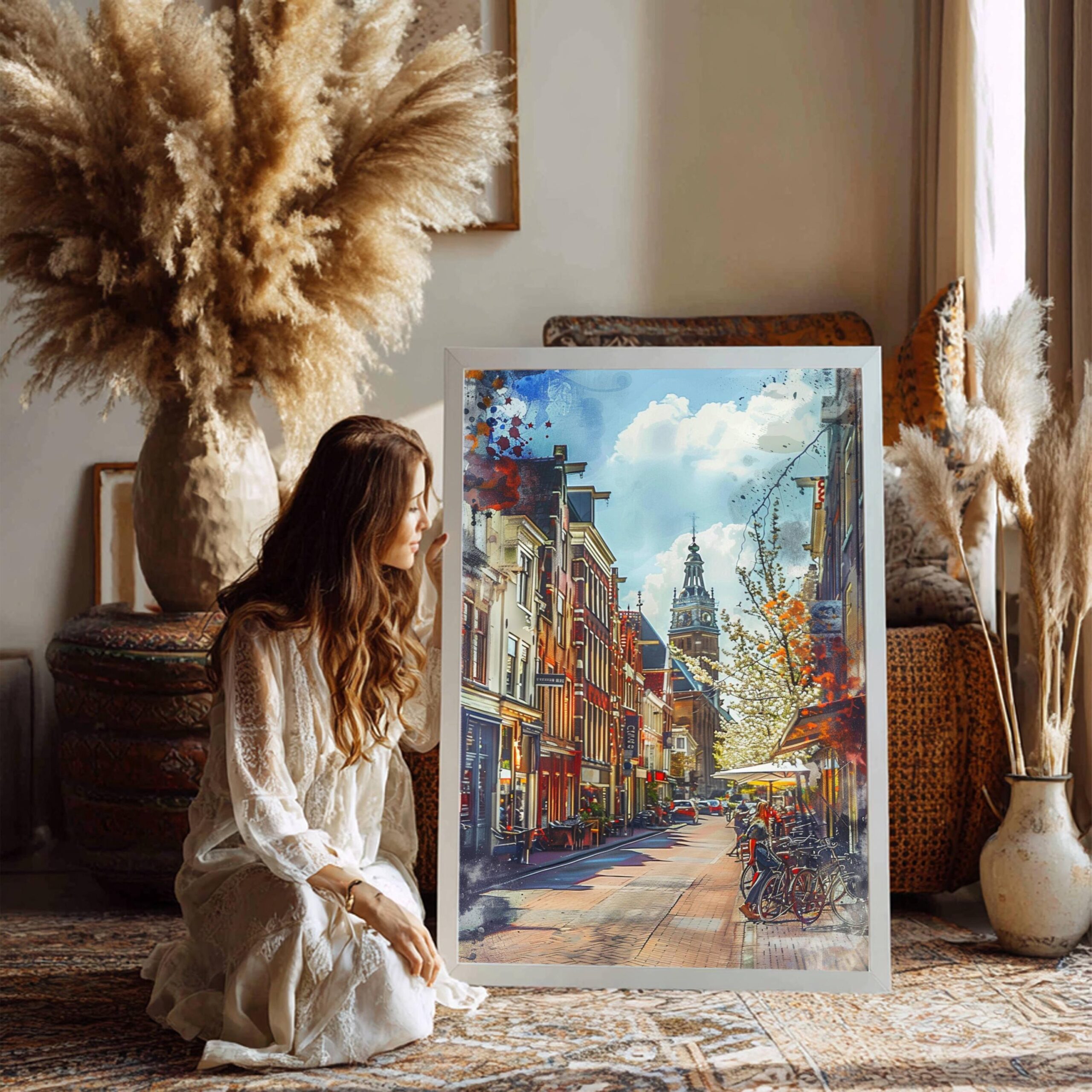 Arnhem The Netherlands (Holland) Europe Watercolor: Dutch Travel Art Poster - Image 3