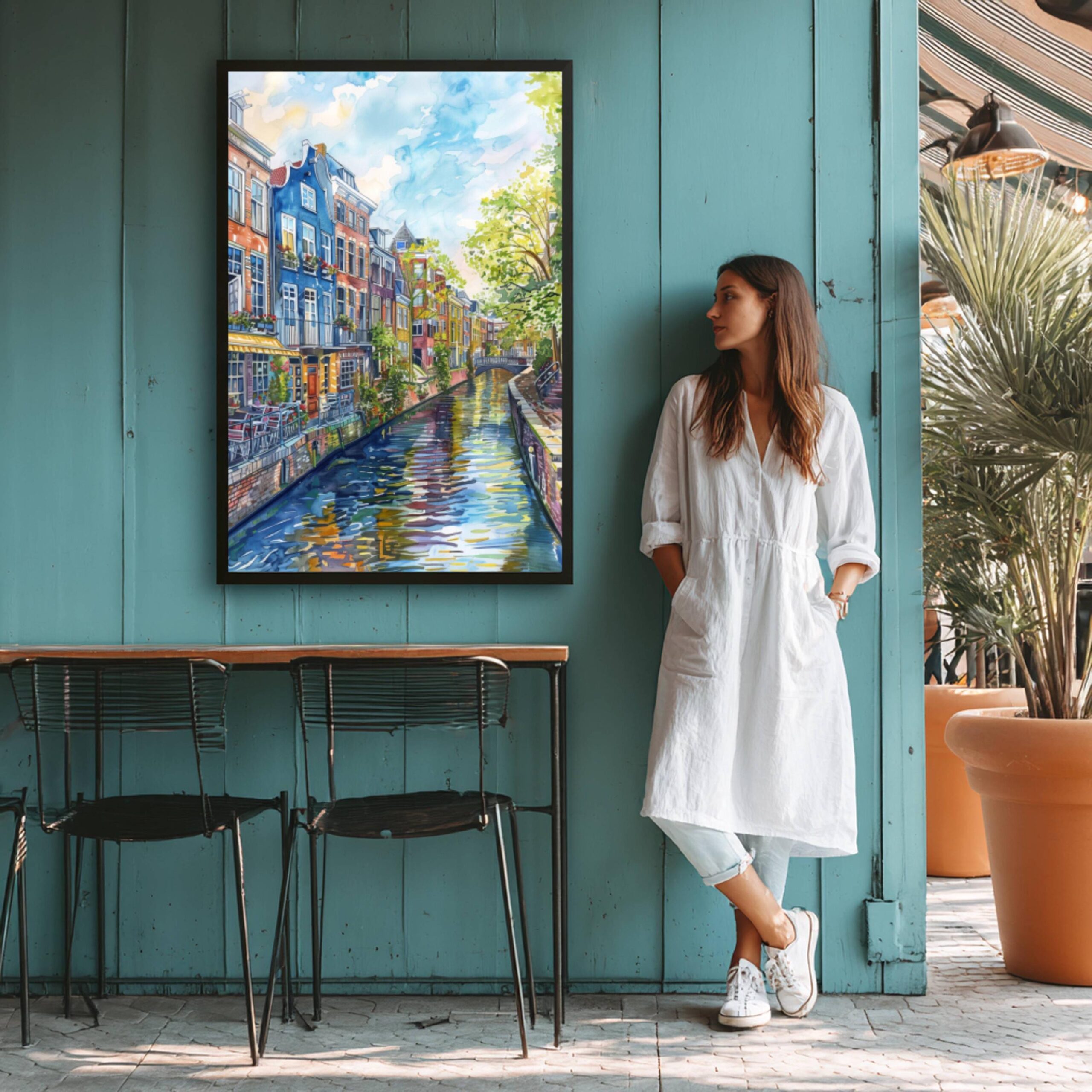 Utrecht The Netherlands (Holland) Europe Watercolor Print: Travel Art Poster - Image 5
