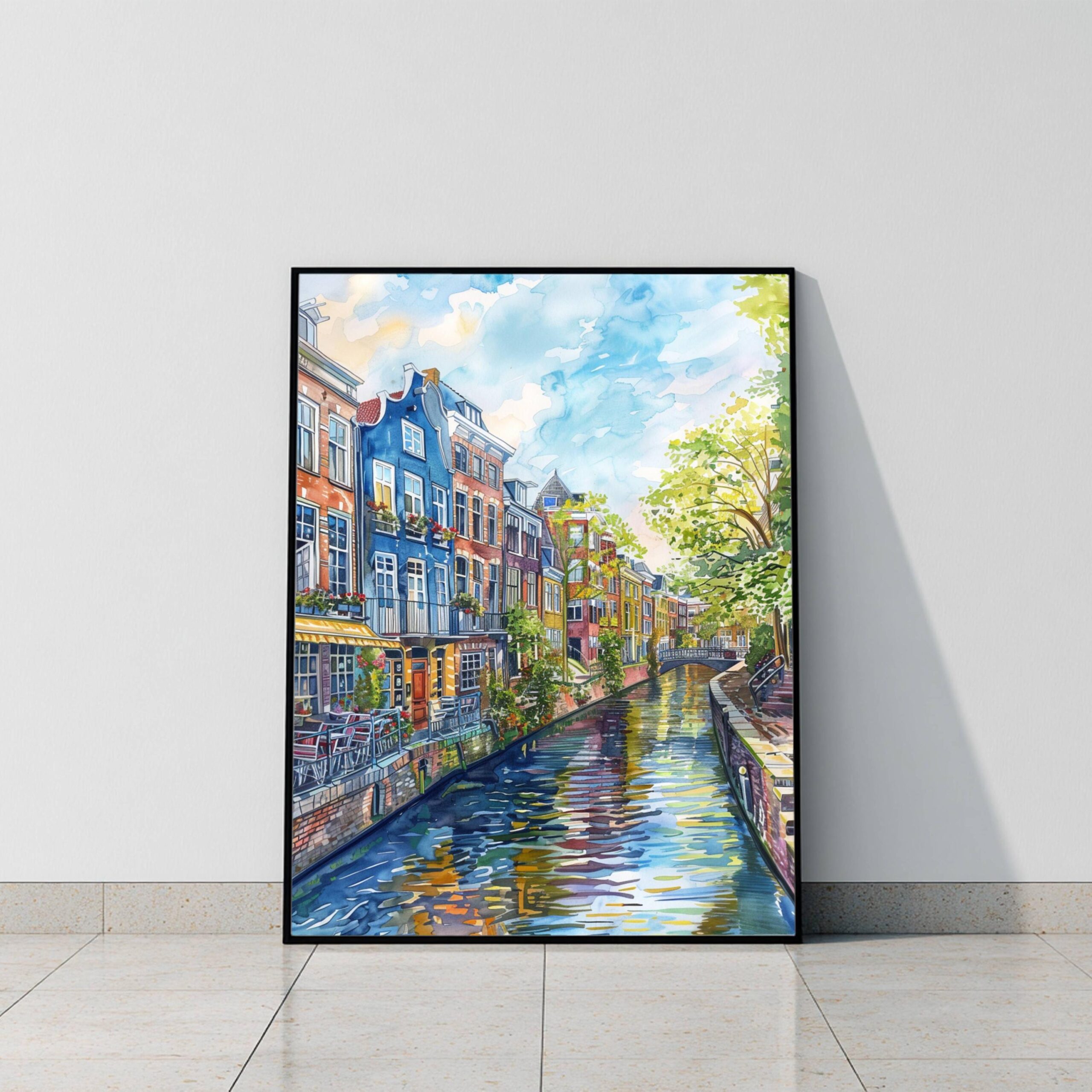 Utrecht The Netherlands (Holland) Europe Watercolor Print: Travel Art Poster - Image 8