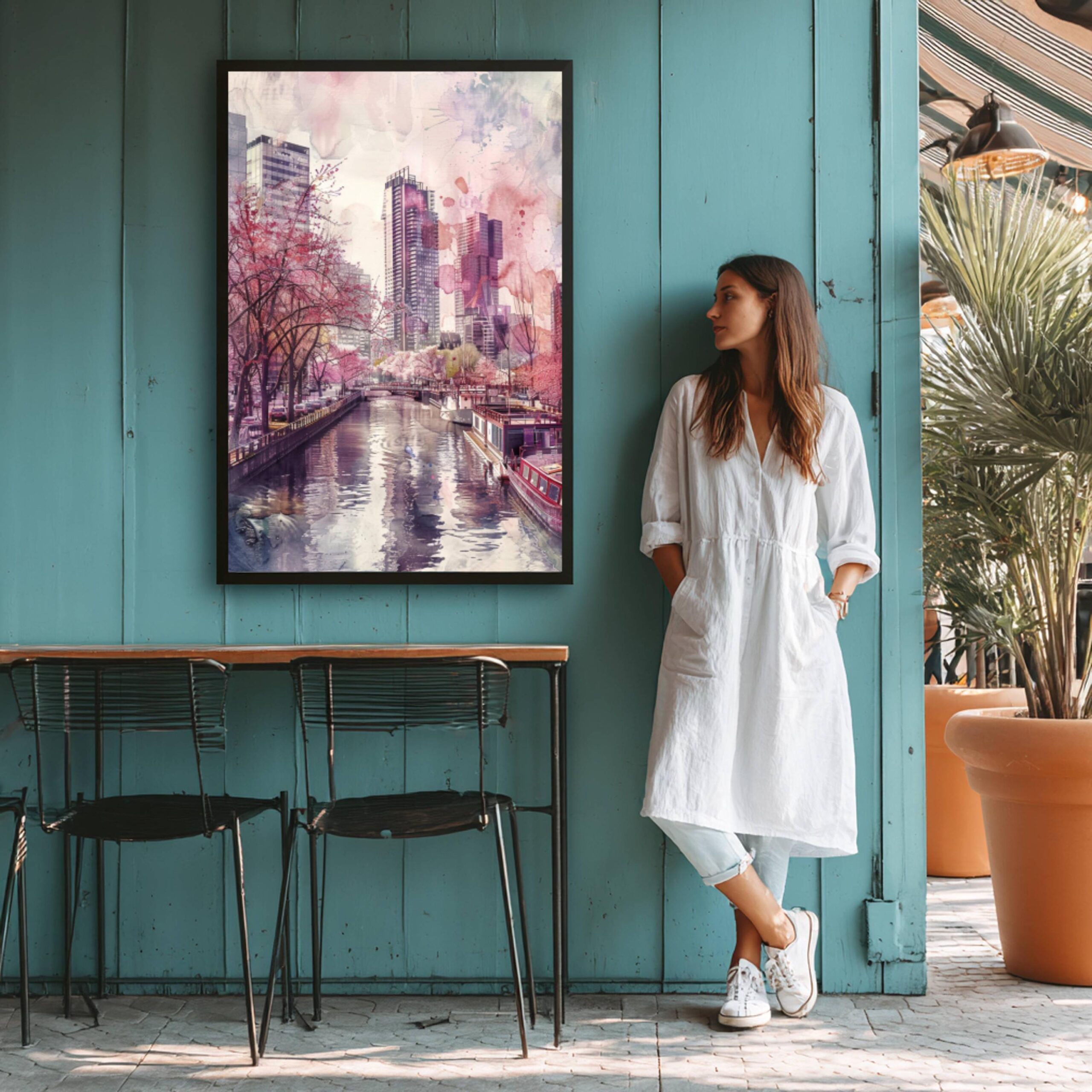 Rotterdam The Netherlands (Holland) Europe Watercolor: Travel Art Poster - Image 5