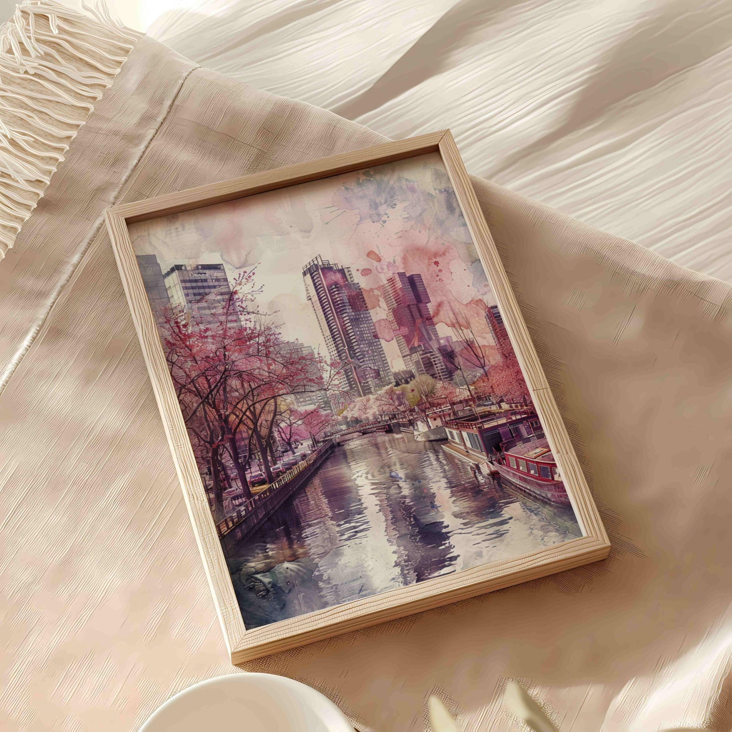 Rotterdam The Netherlands (Holland) Europe Watercolor: Travel Art Poster - Image 9