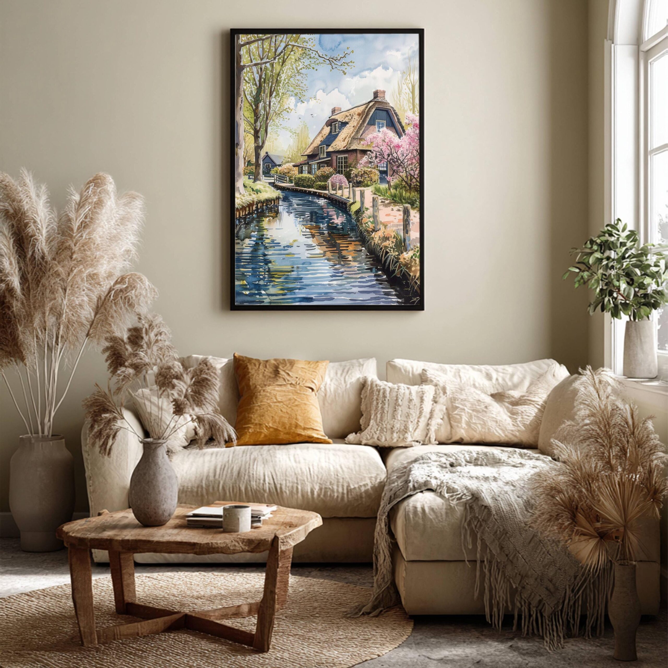 Giethoorn The Netherlands (Holland) Europe Watercolor Print: Travel Art Poster - Image 7