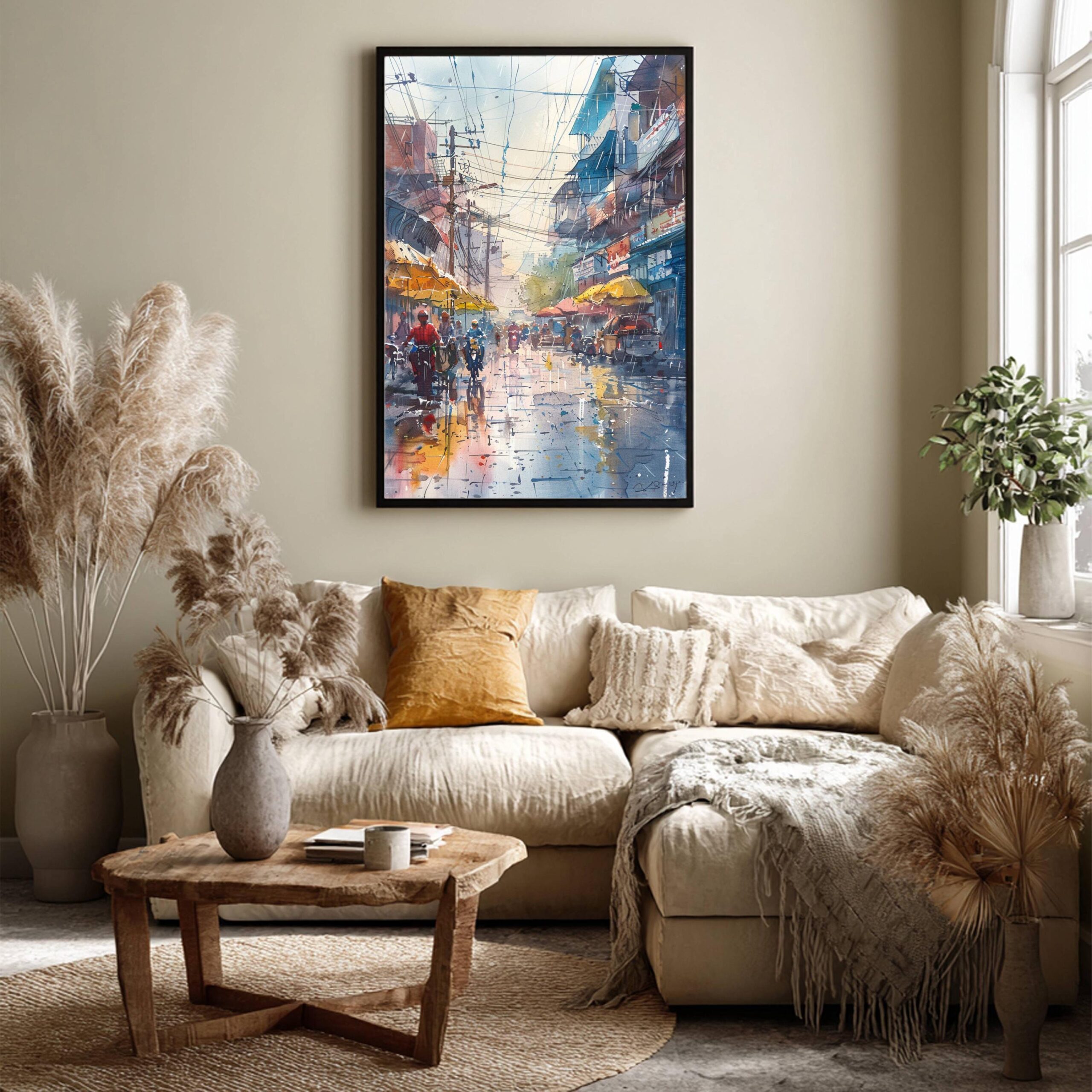 New Delhi India Asia Watercolor: Travel Art Poster - Image 7
