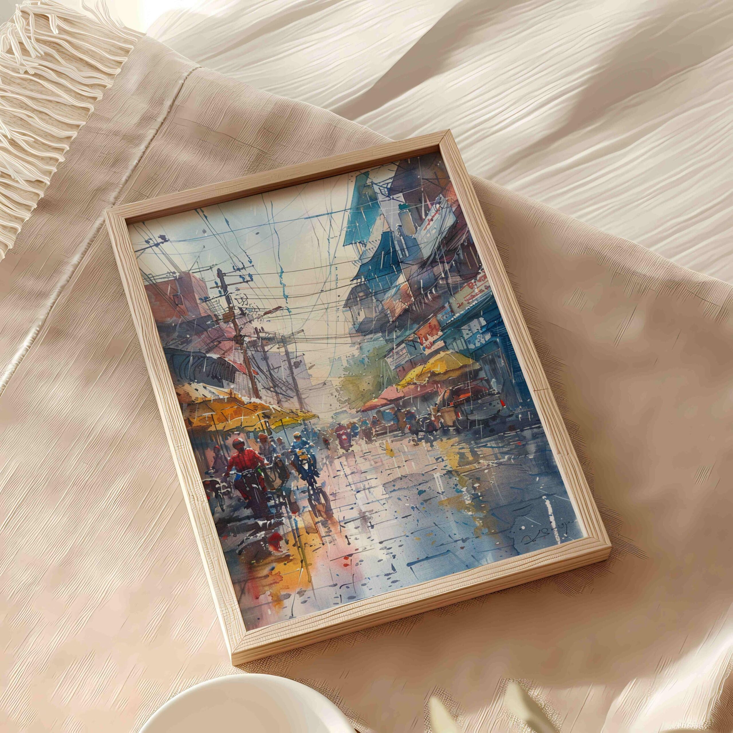 New Delhi India Asia Watercolor: Travel Art Poster - Image 9