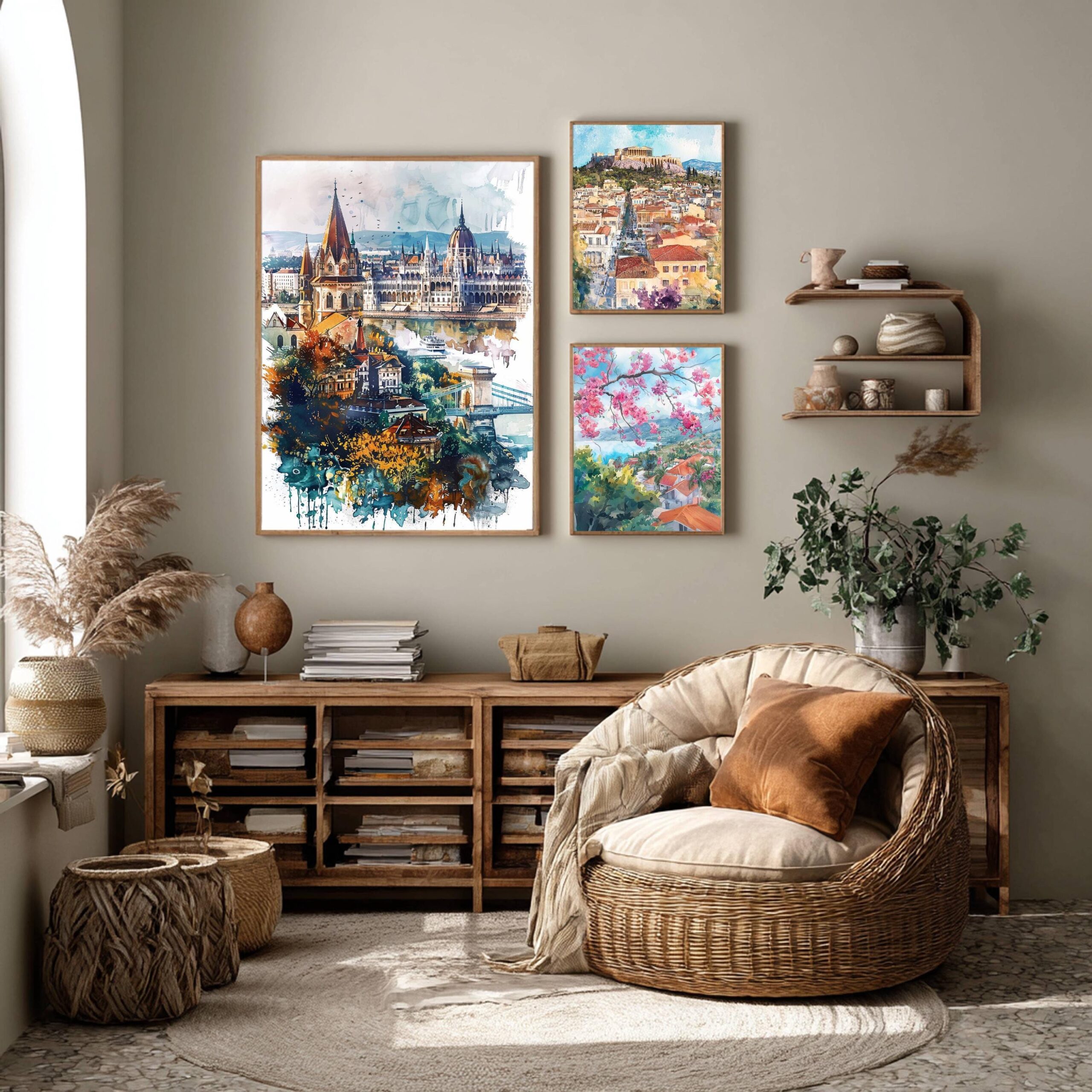 Hungary Europe Watercolor Print: Travel Art Poster - Image 2