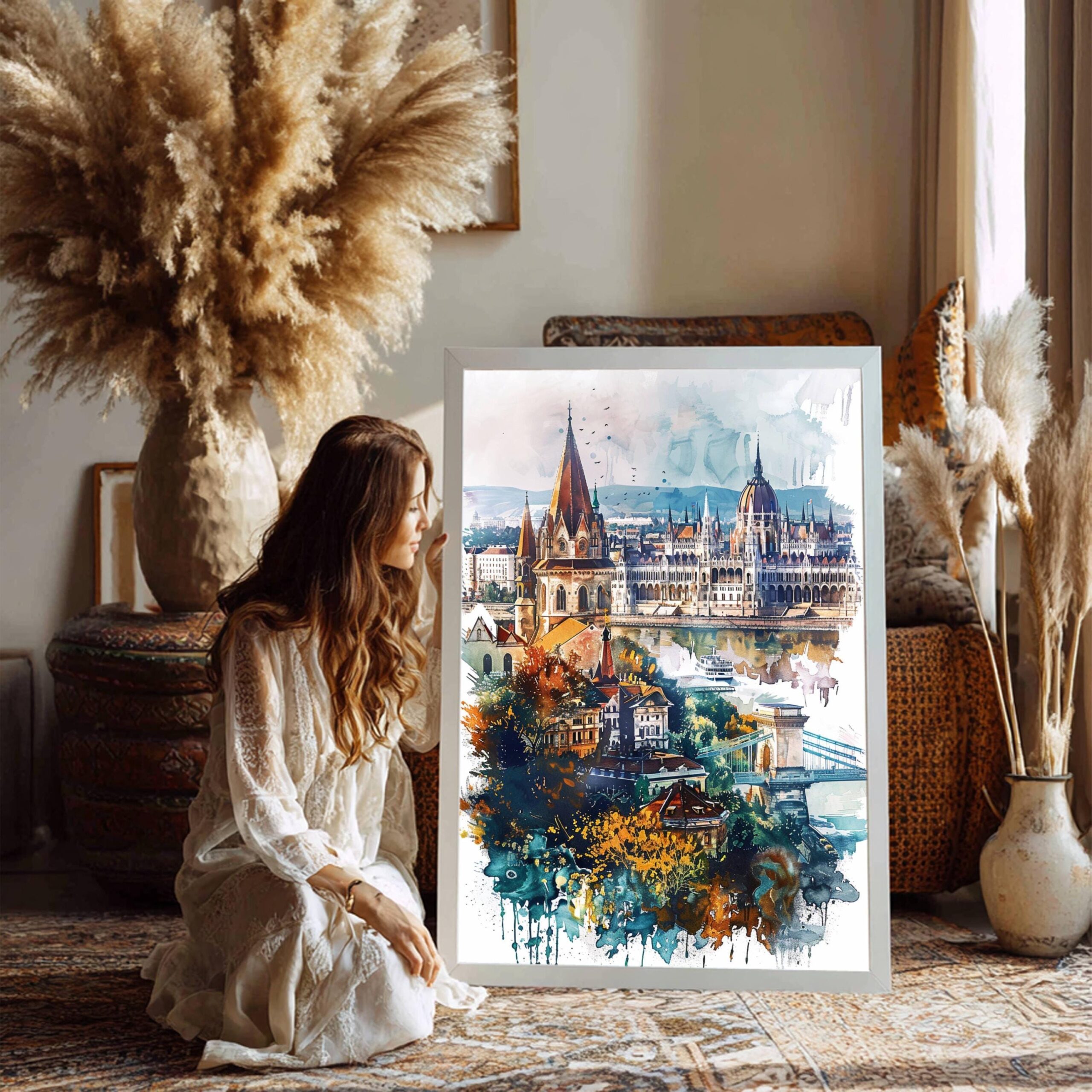 Hungary Europe Watercolor Print: Travel Art Poster - Image 3