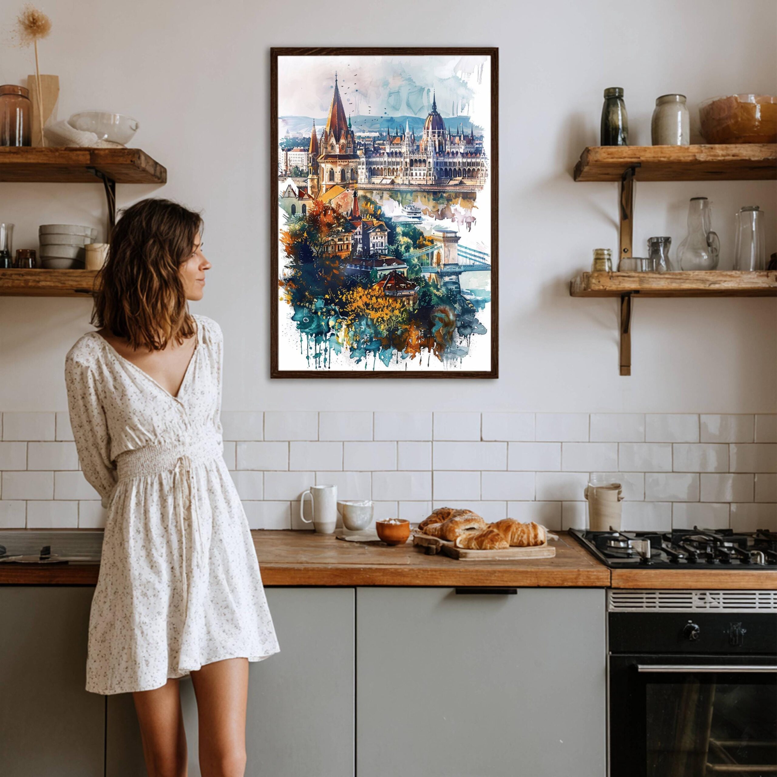 Hungary Europe Watercolor Print: Travel Art Poster - Image 4