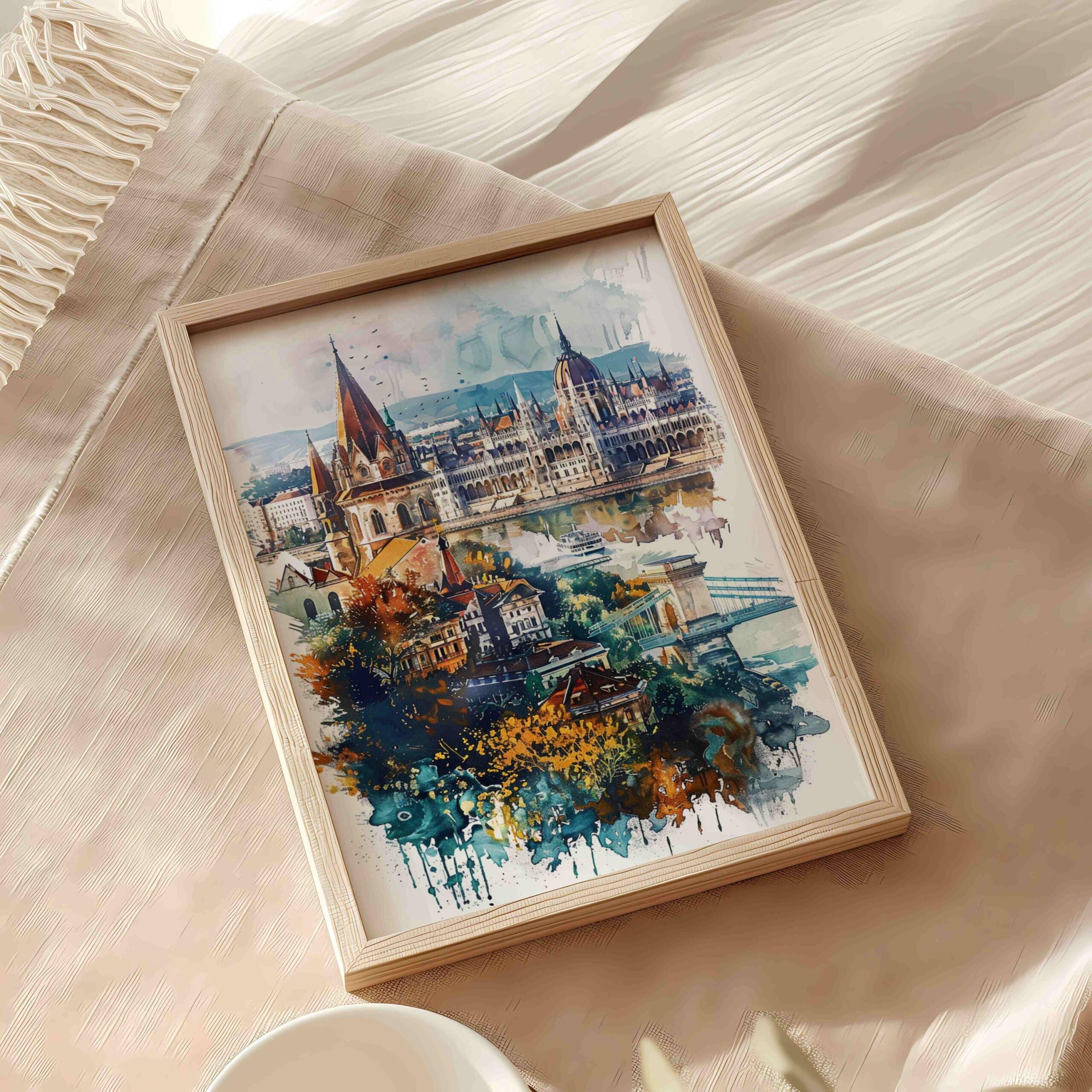 Hungary Europe Watercolor Print: Travel Art Poster - Image 9