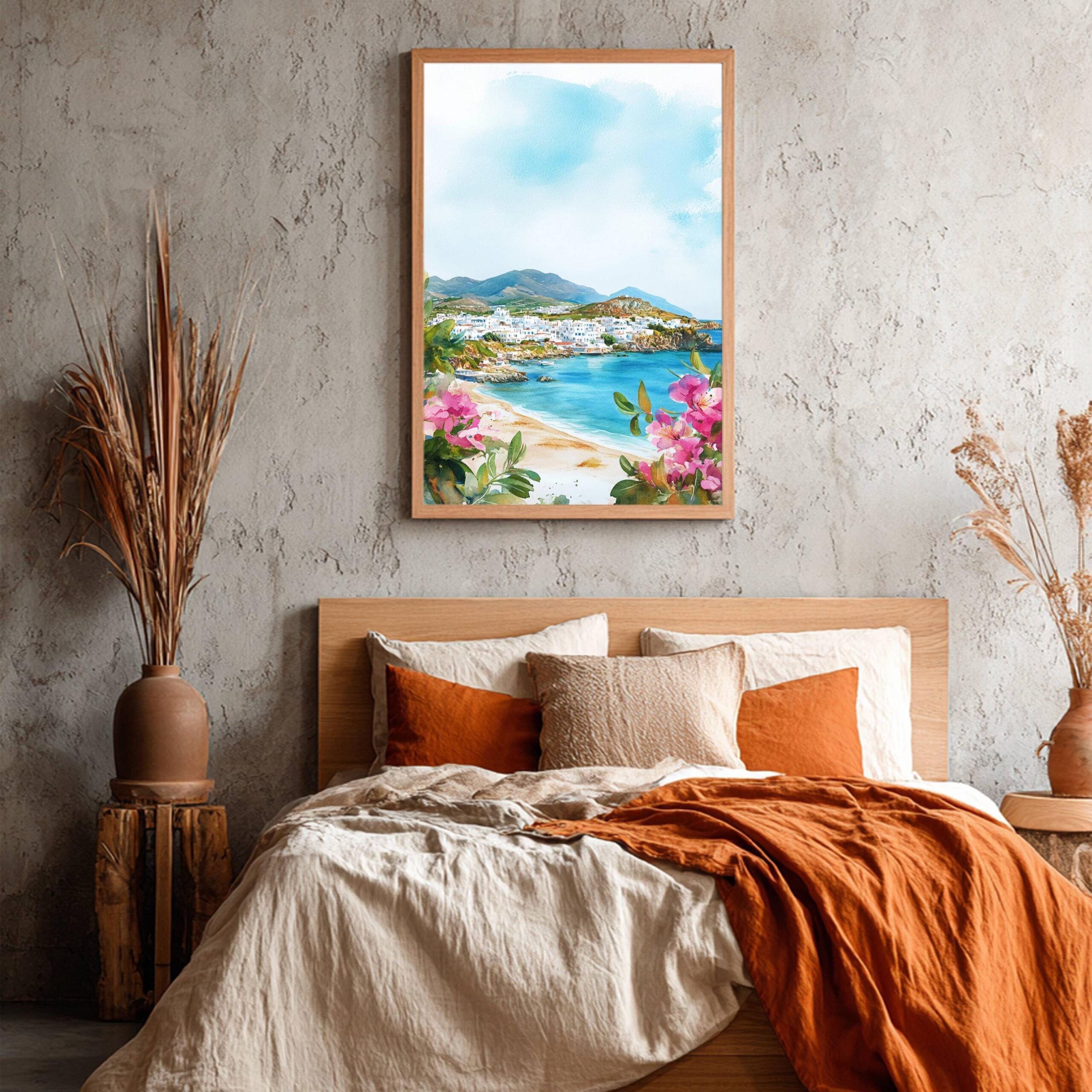 Naxos Island Greece Watercolor: Travel Art Poster - Image 6