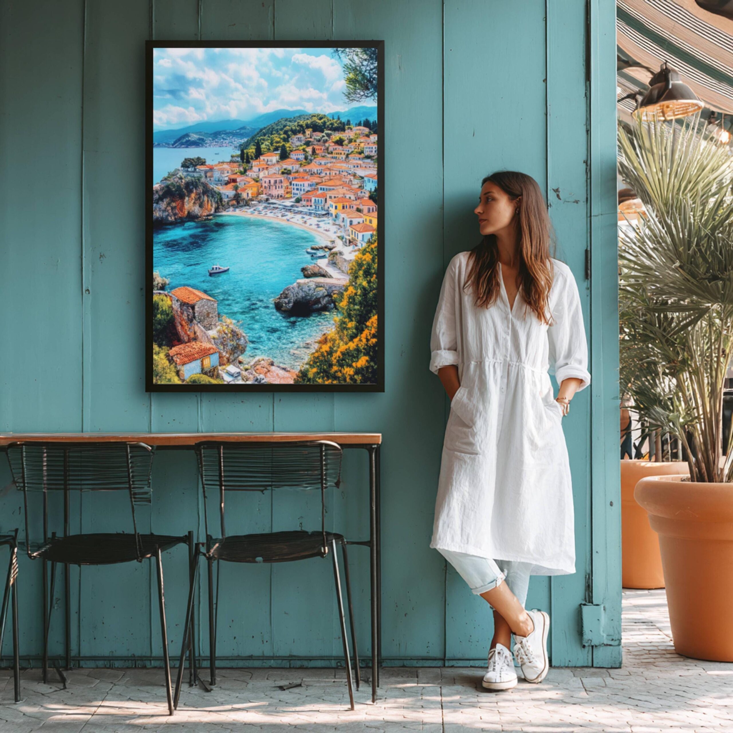 Parga Greece Watercolor: Travel Art Poster - Image 5