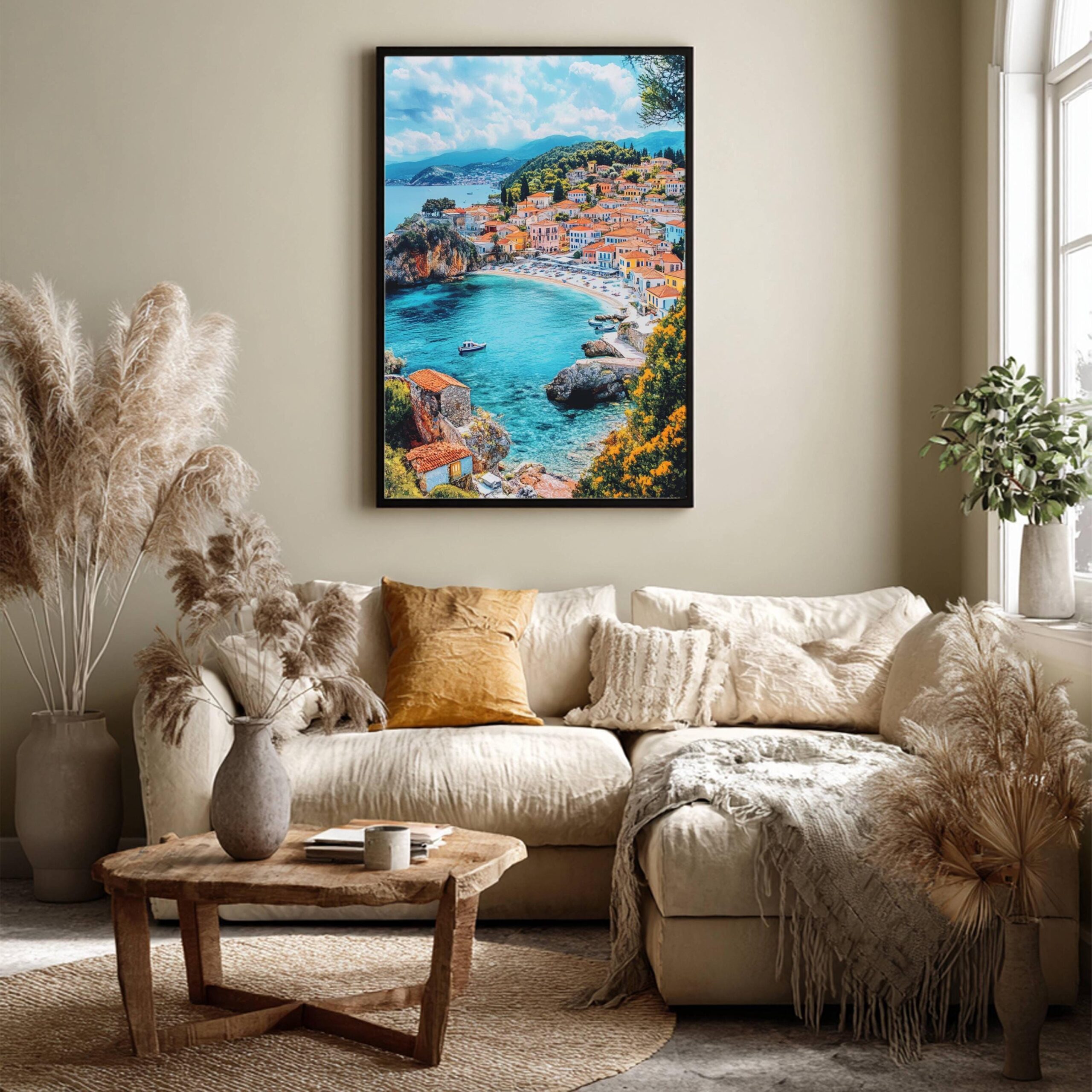 Parga Greece Watercolor: Travel Art Poster - Image 7