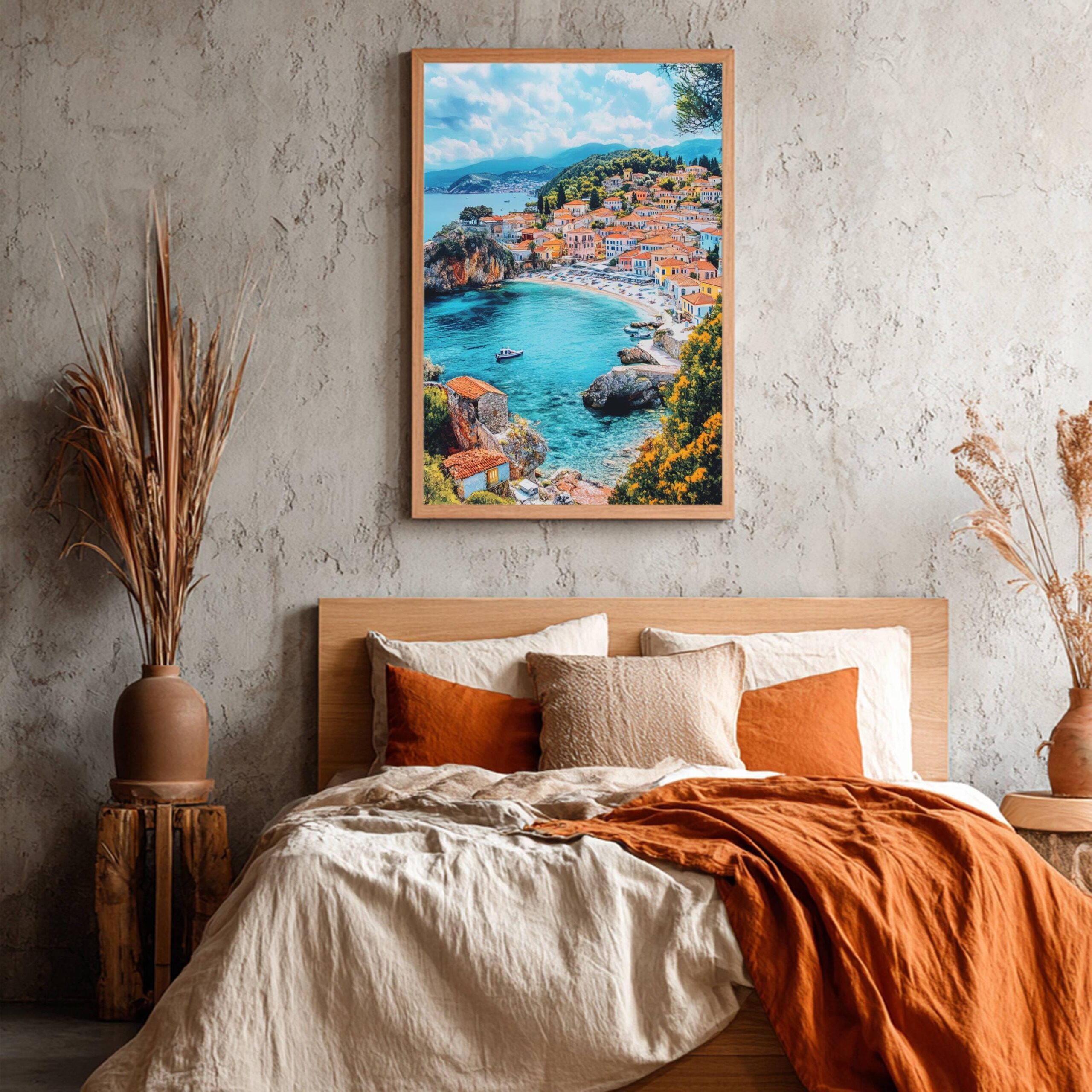 Parga Greece Watercolor: Travel Art Poster - Image 6
