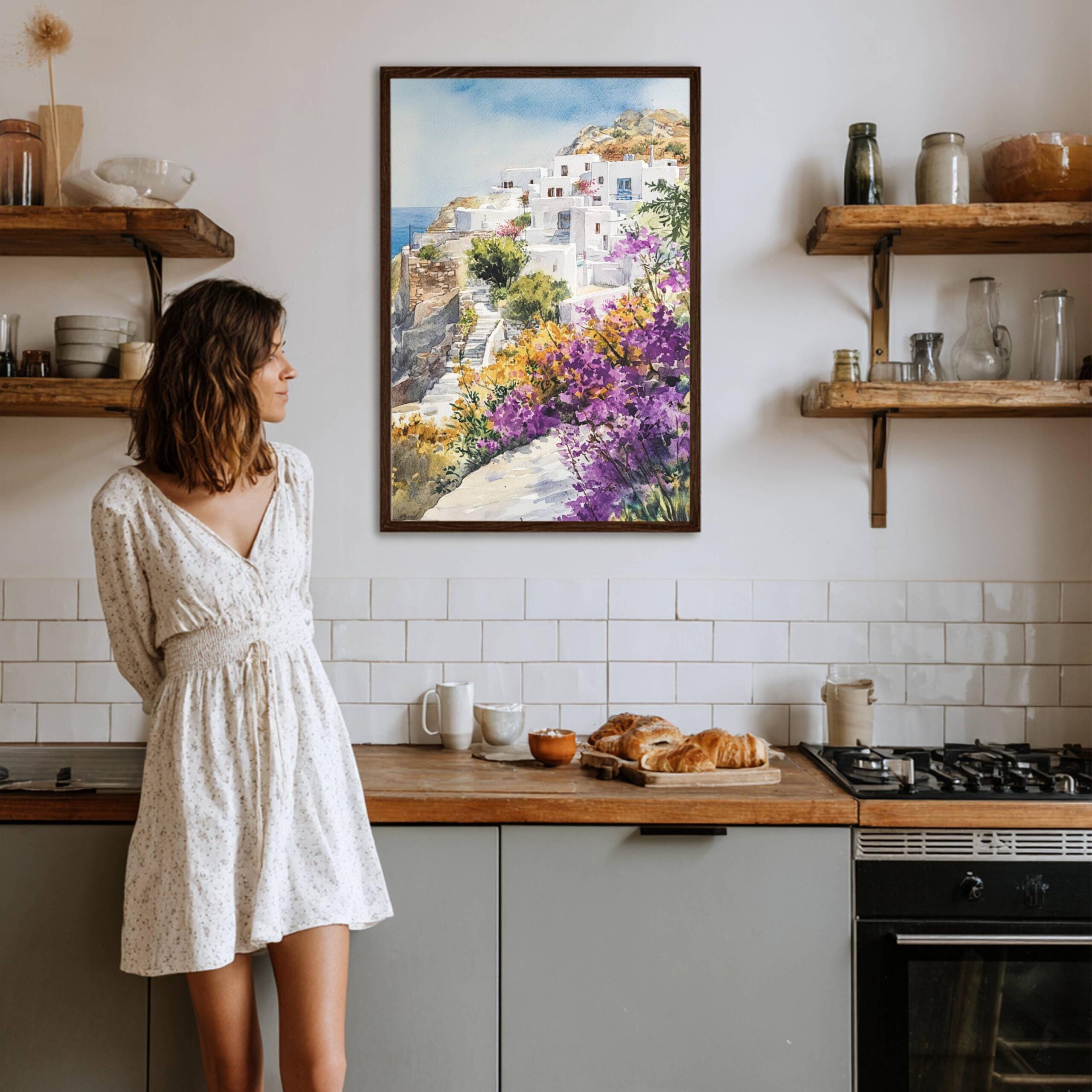 Sifnos Island Greece Watercolor: Travel Art Poster - Image 4