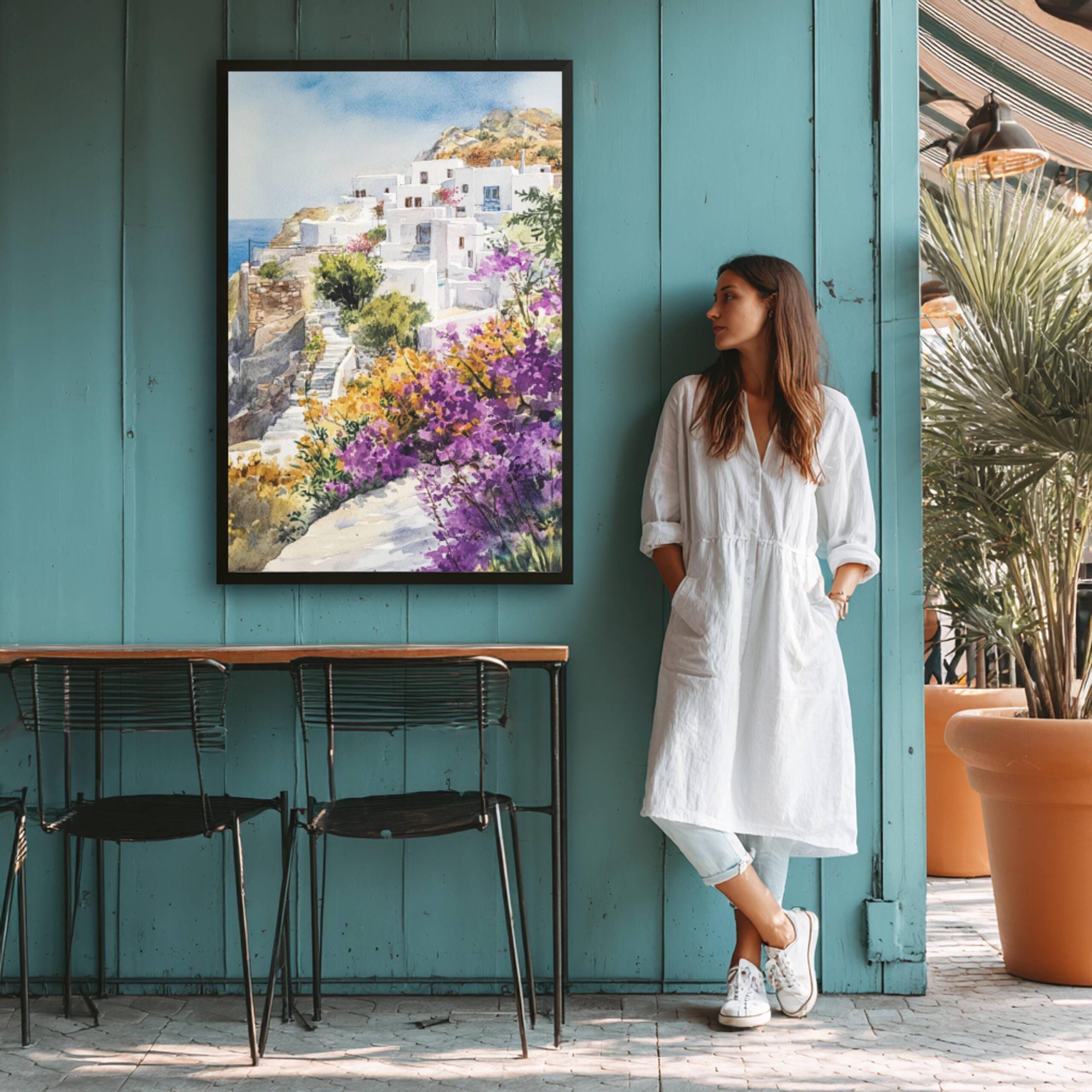 Sifnos Island Greece Watercolor: Travel Art Poster - Image 5